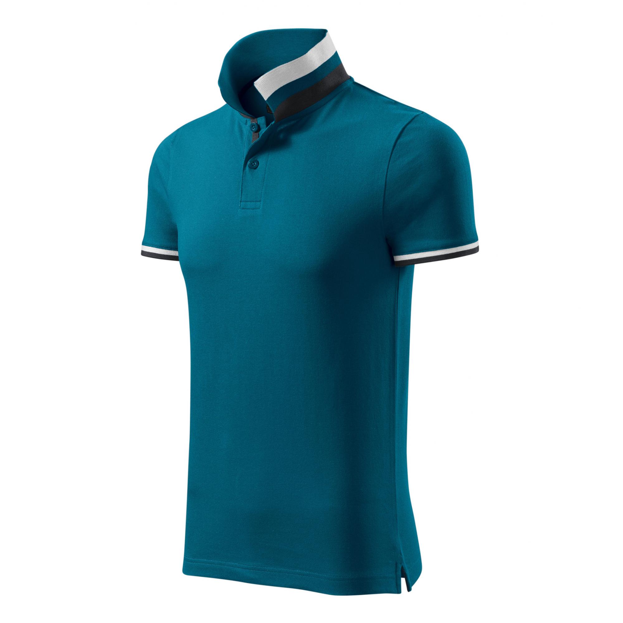 Tricou polo pentru bărbaţi Collar Up 256 Albastru petrol
