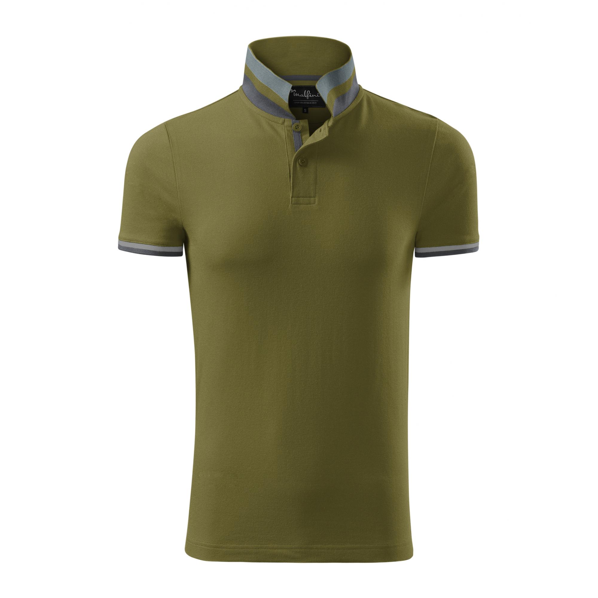 Tricou polo pentru bărbaţi Collar Up 256 Avocado green XXL