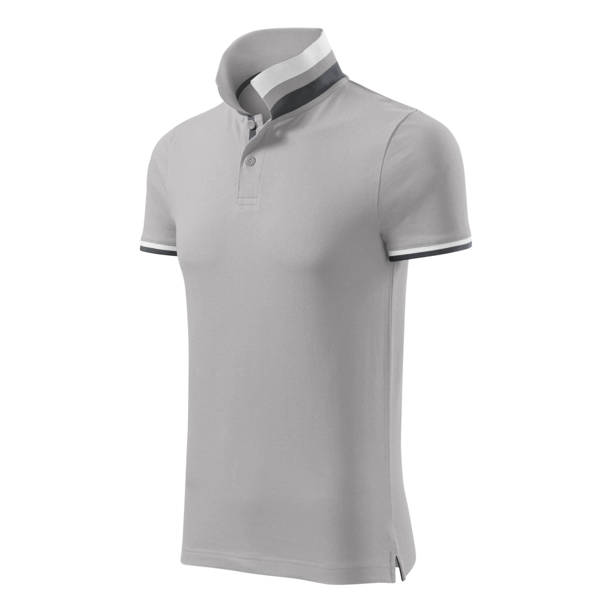 Tricou polo pentru bărbaţi Collar Up 256 Silver gray