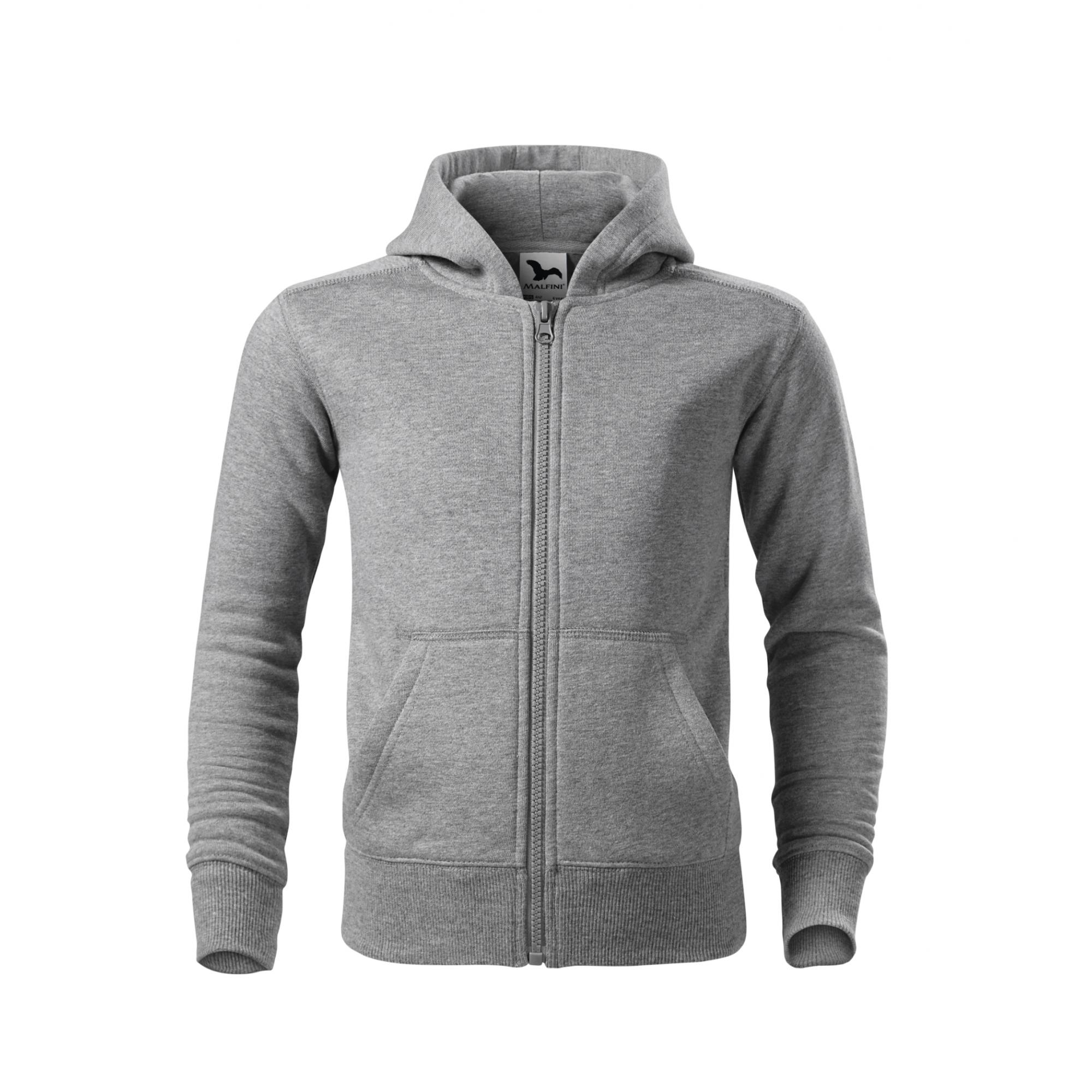 Hanorac pentru copii Trendy Zipper 412 Gri inchis 8ani