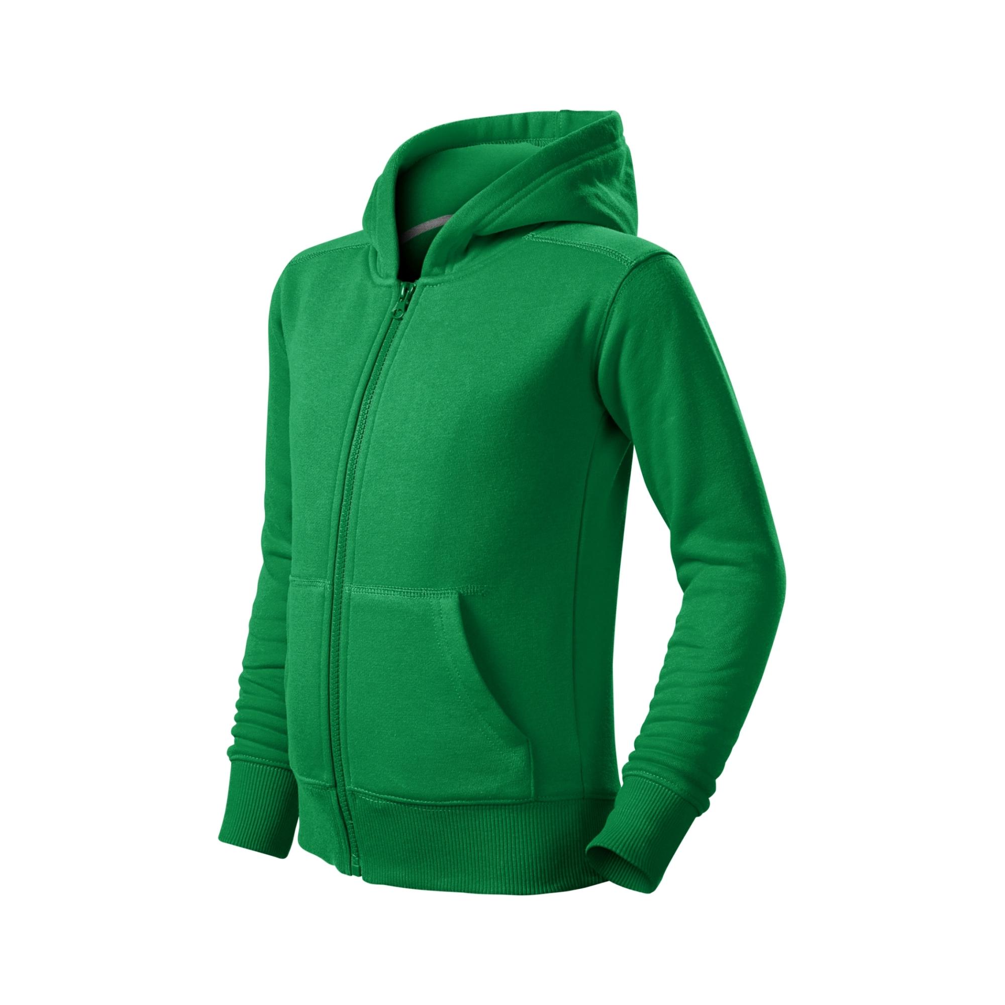 Hanorac pentru copii Trendy Zipper 412 Verde mediu 8 ani
