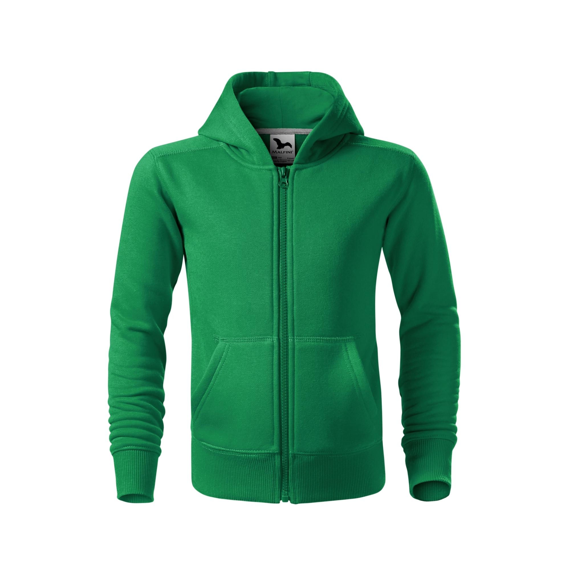 Hanorac pentru copii Trendy Zipper 412 Verde mediu 12 ani