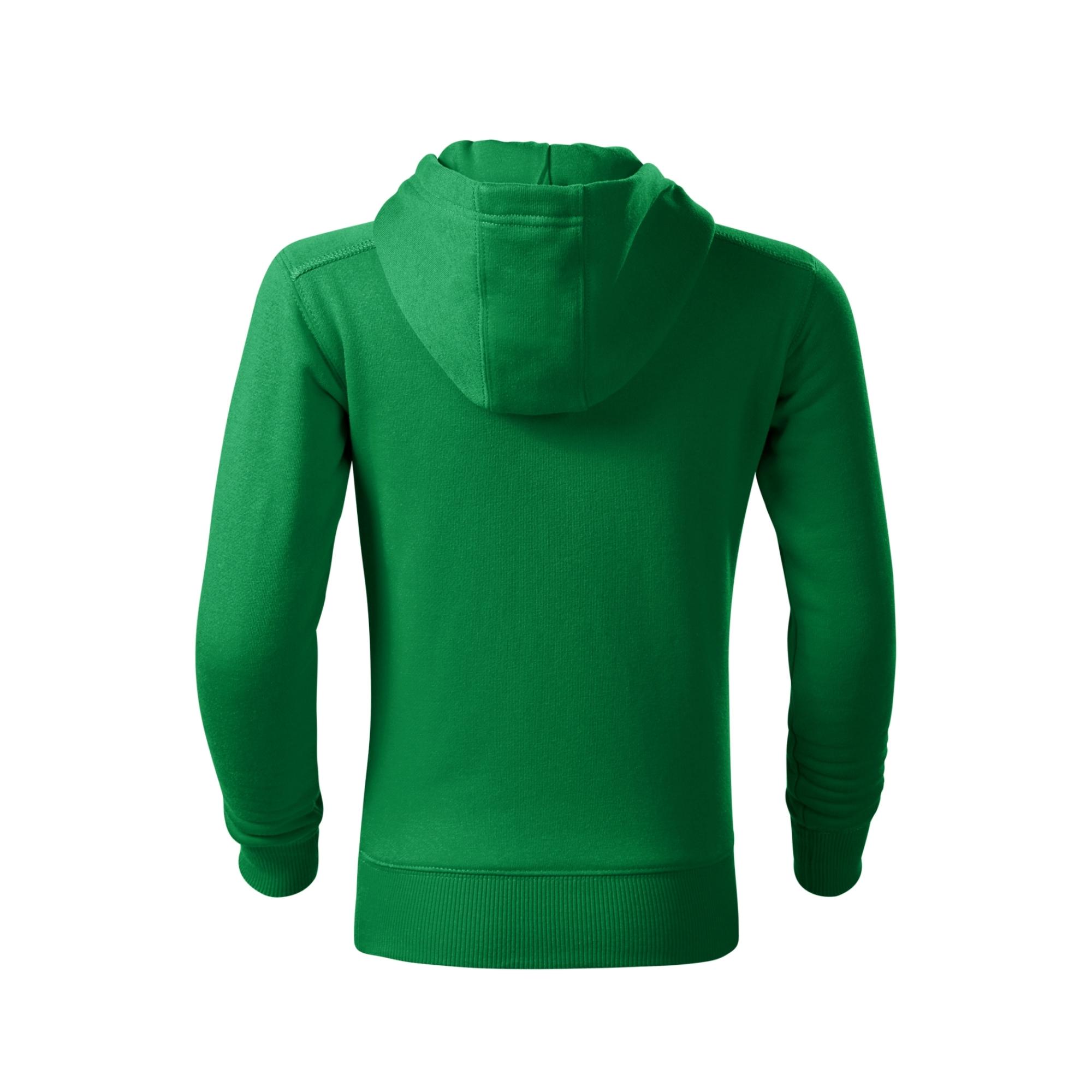Hanorac pentru copii Trendy Zipper 412 Verde mediu 12 ani