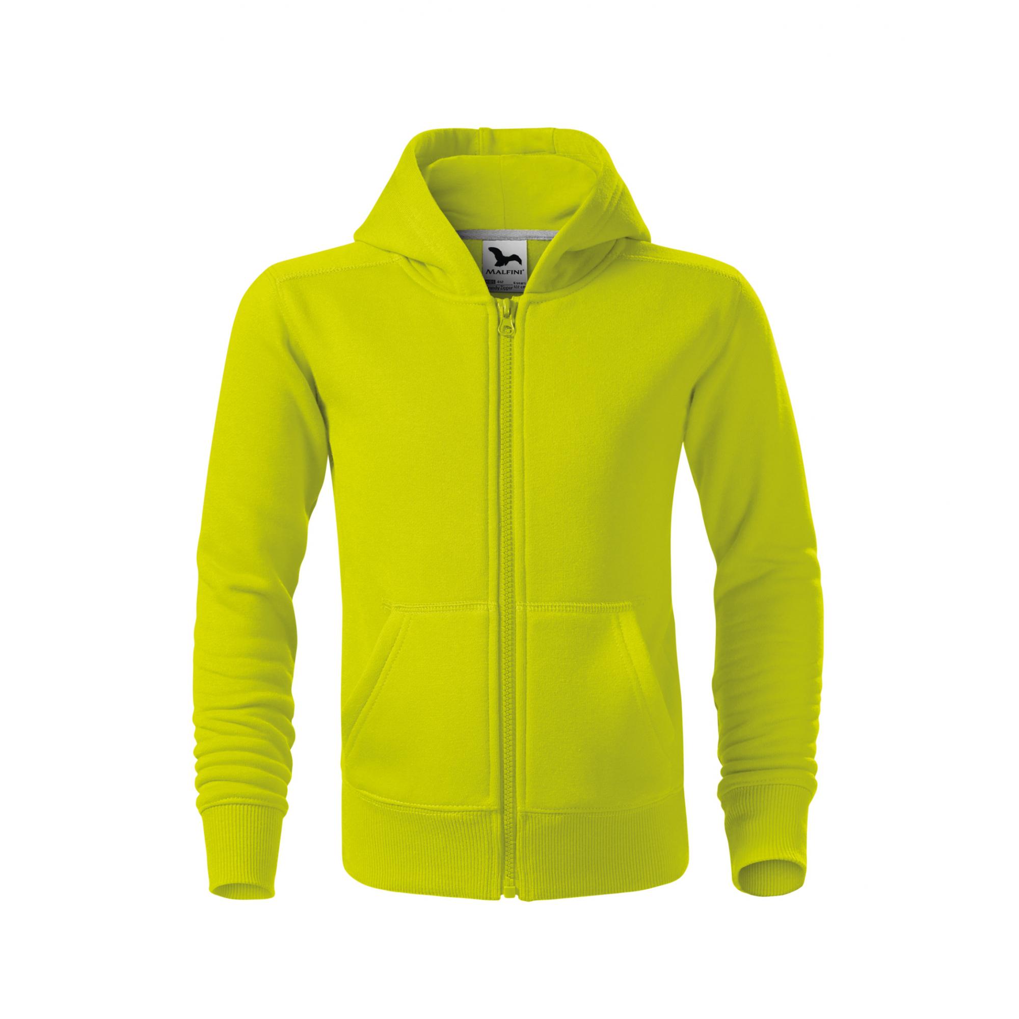 Hanorac pentru copii Trendy Zipper 412 Lime 12ani