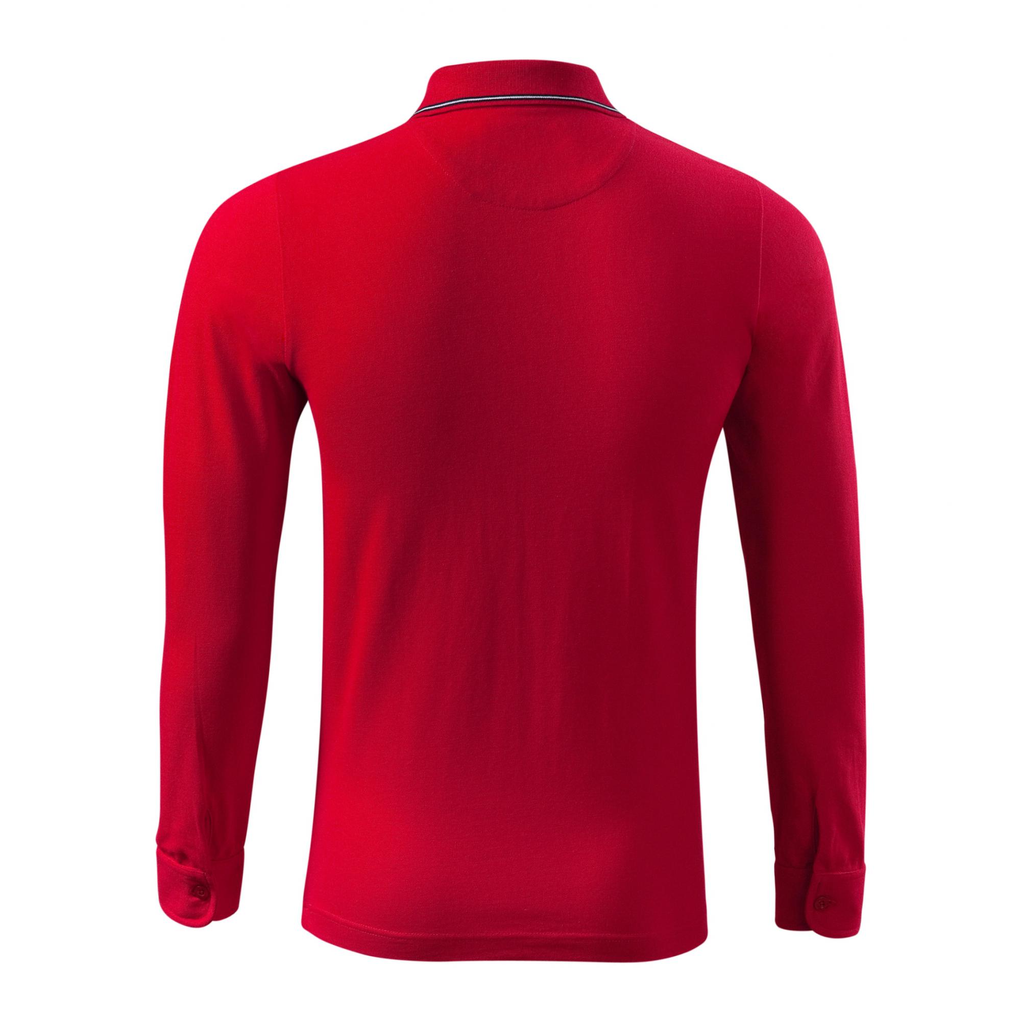 Tricou polo pentru bărbaţi Contrast Stripe LS 258 Formula red M