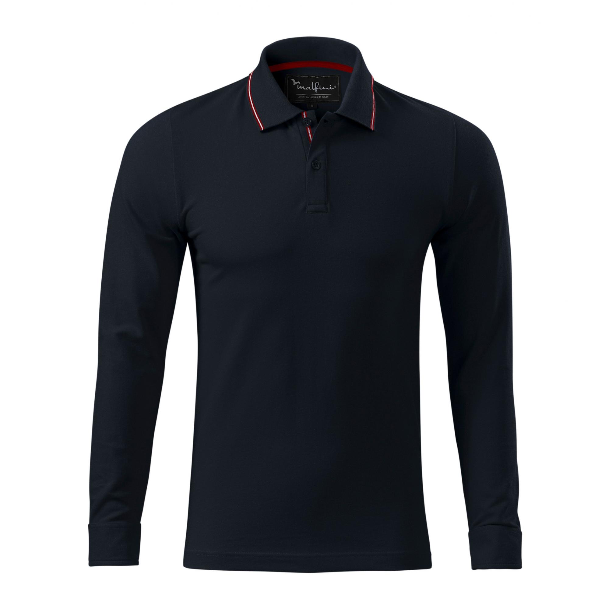 Tricou polo pentru bărbaţi Contrast Stripe LS 258 Dark navy S