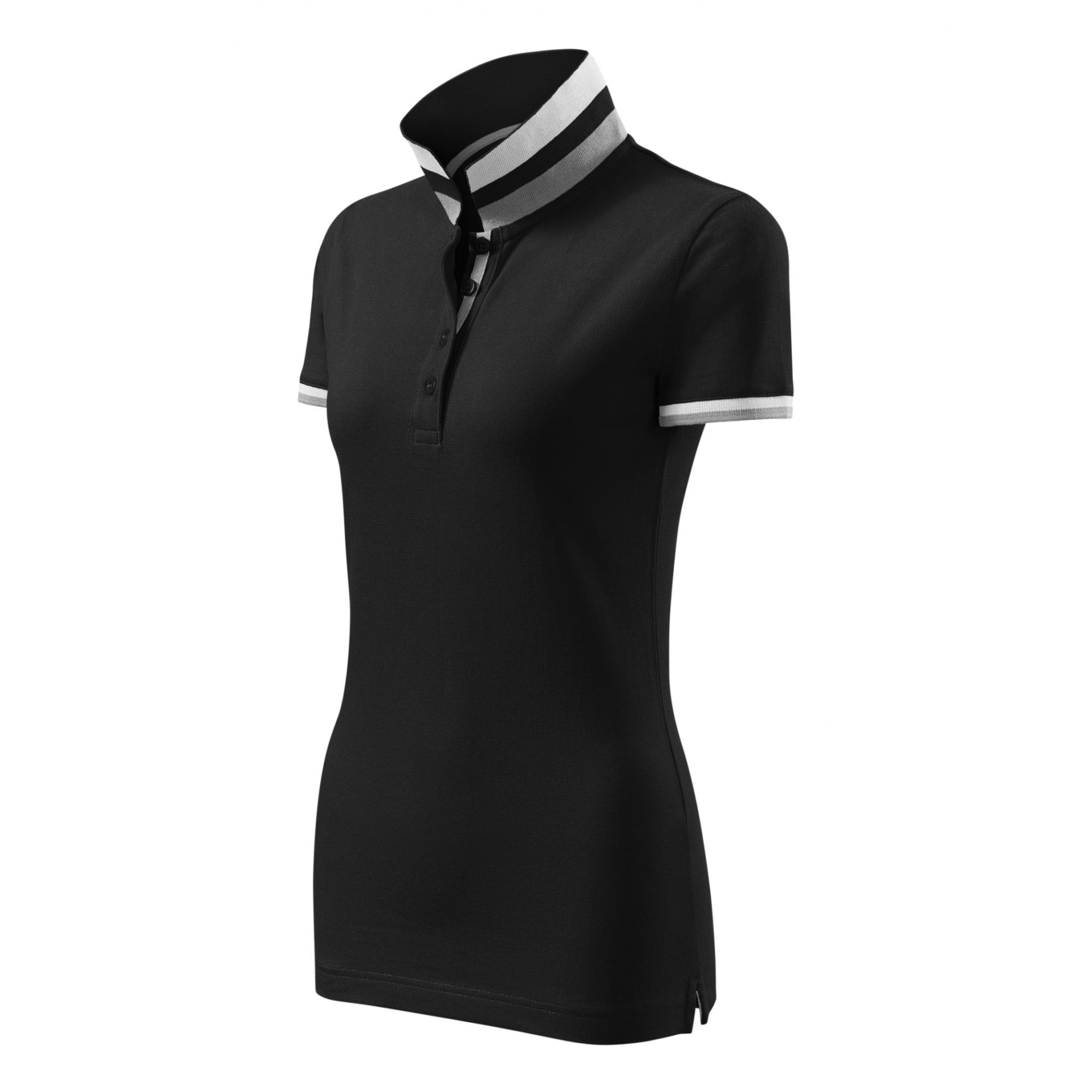 Tricou polo pentru damă Collar Up 257 Negru