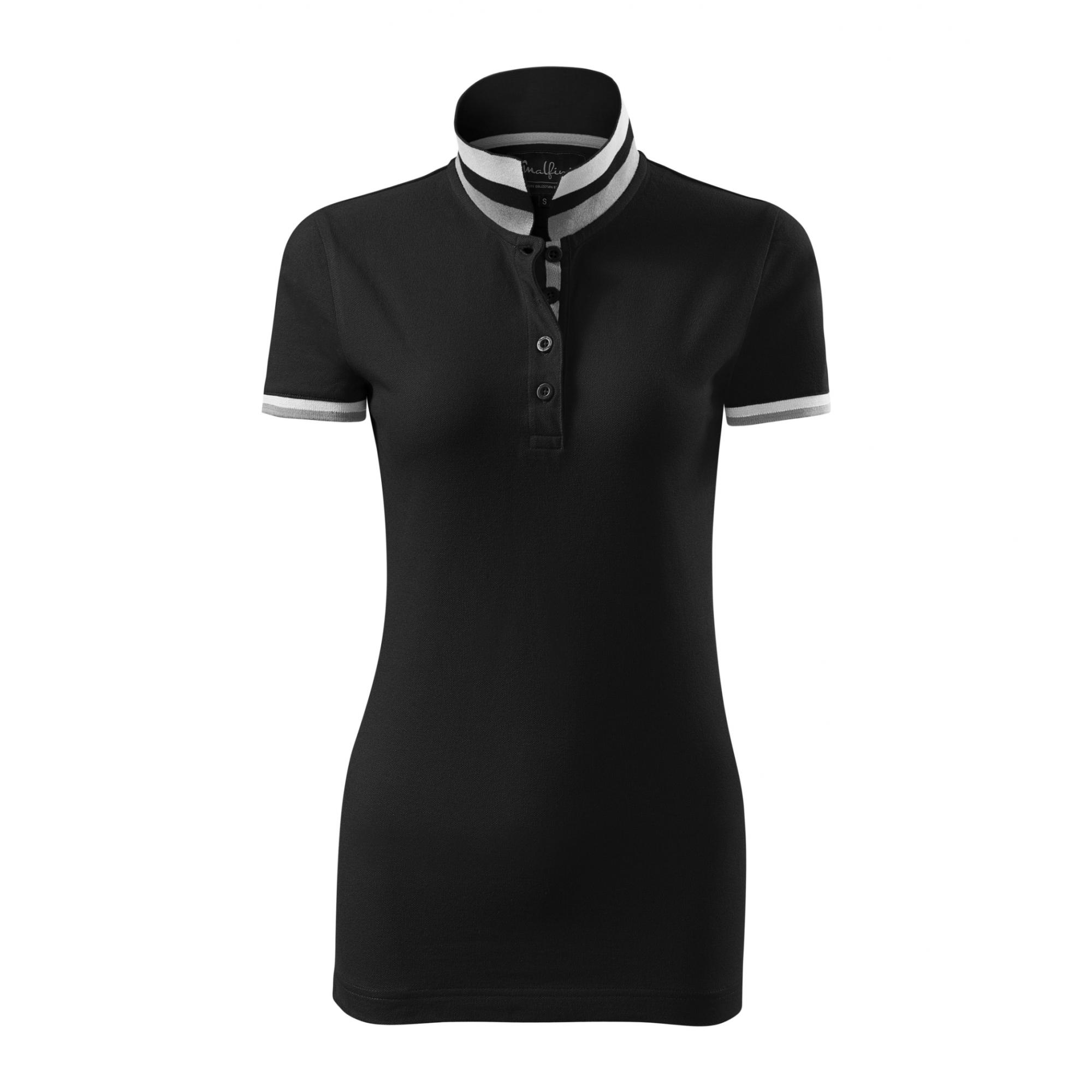Tricou polo pentru damă Collar Up 257 Negru M