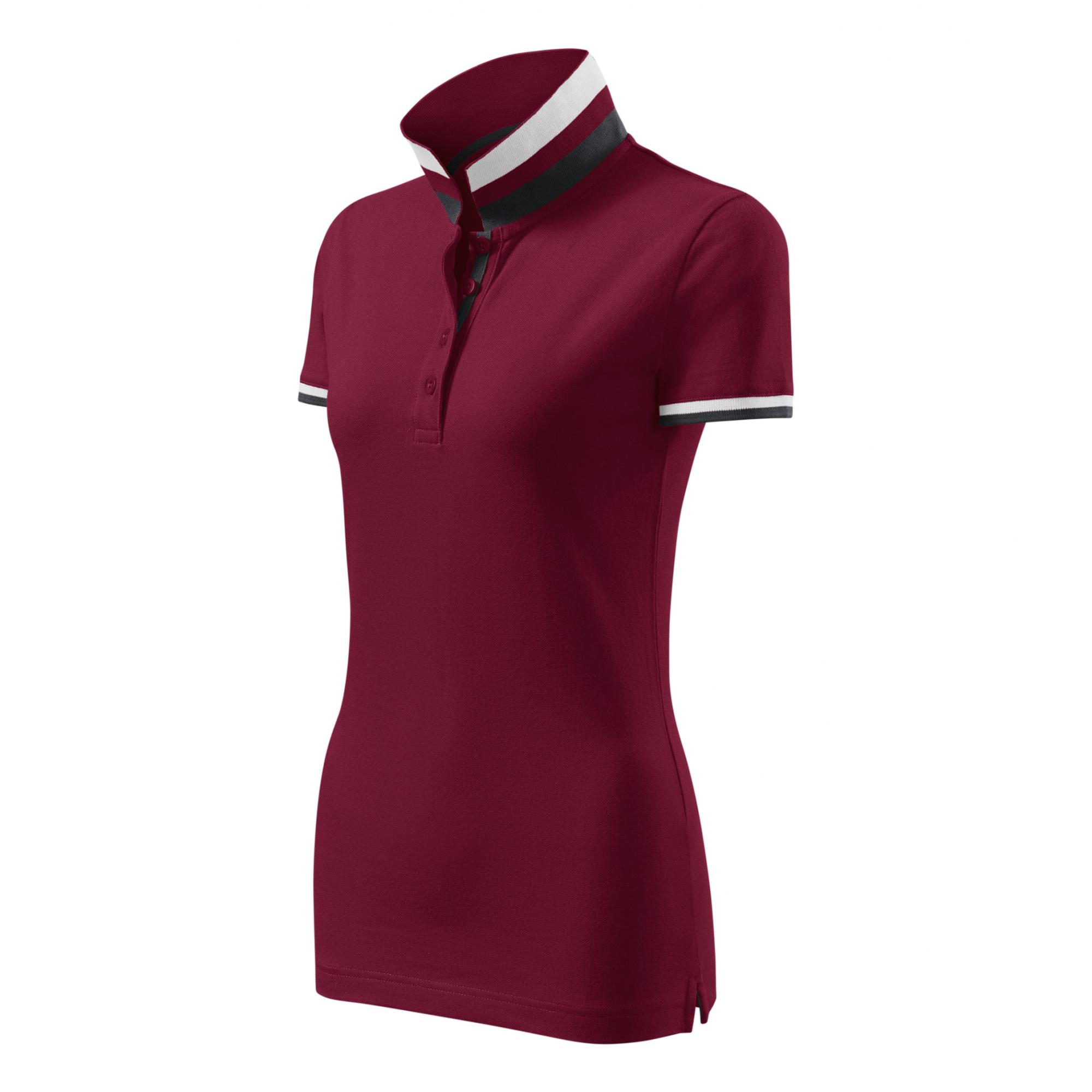 Tricou polo pentru damă Collar Up 257 Garnet