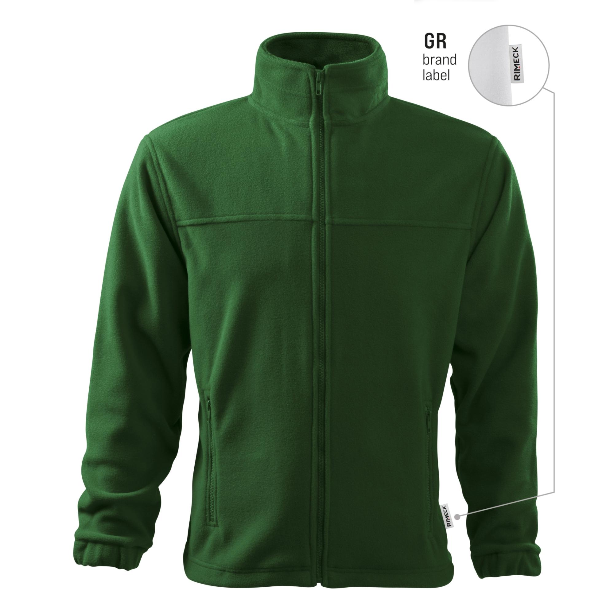 Jachetă fleece pentru bărbaţi Jacket 501 verde sticlă 06 (brand label) L