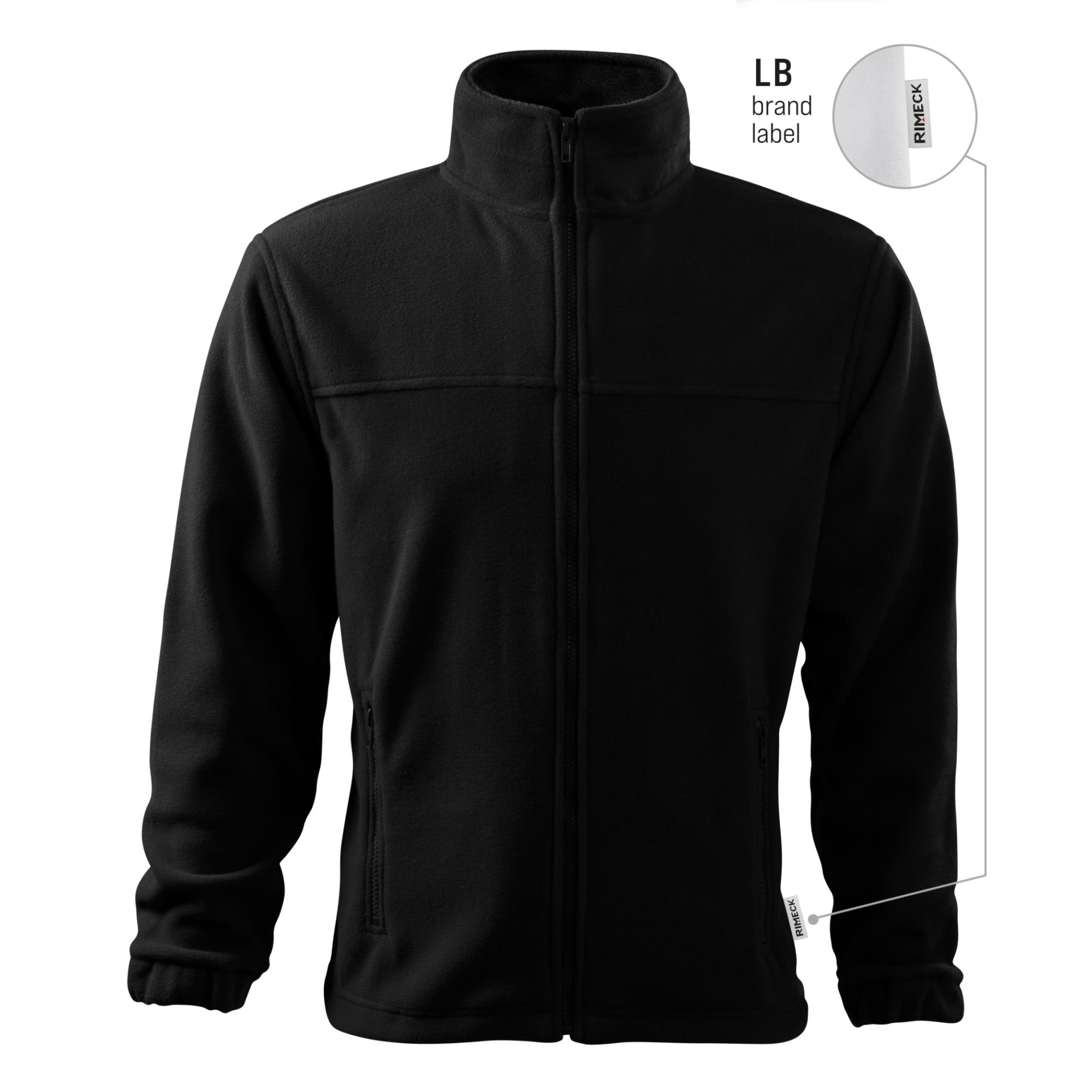 Jachetă fleece pentru bărbaţi Jacket 501 negru 01 (brand label) L