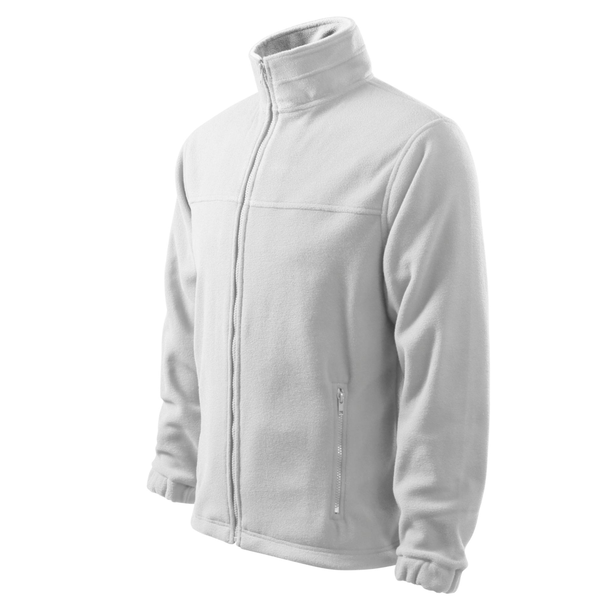 Jachetă fleece pentru bărbaţi Jacket 501 alb 00 (brand label) 3XL
