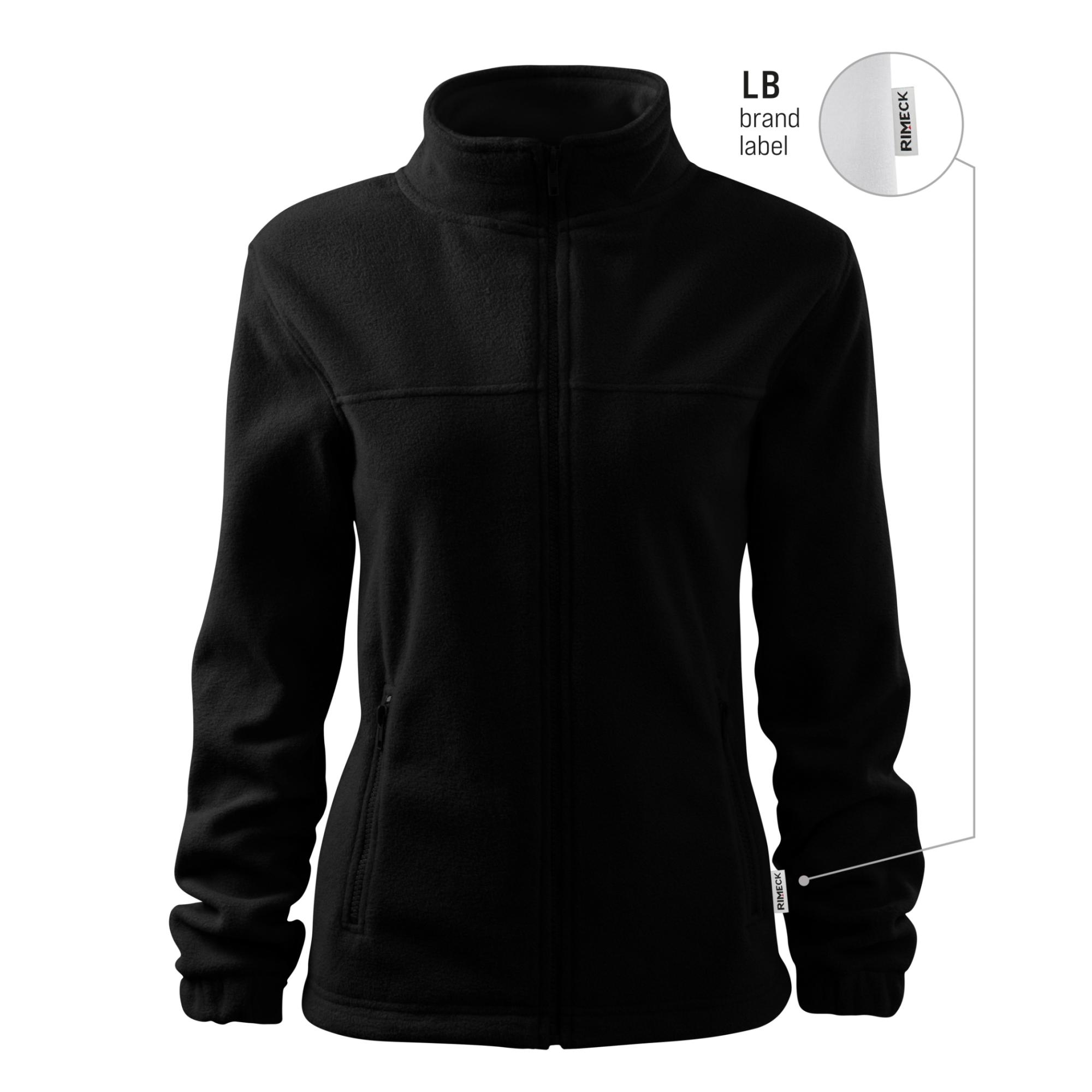 Jachetă fleece pentru damă Jacket 504 negru 01 (brand label) S