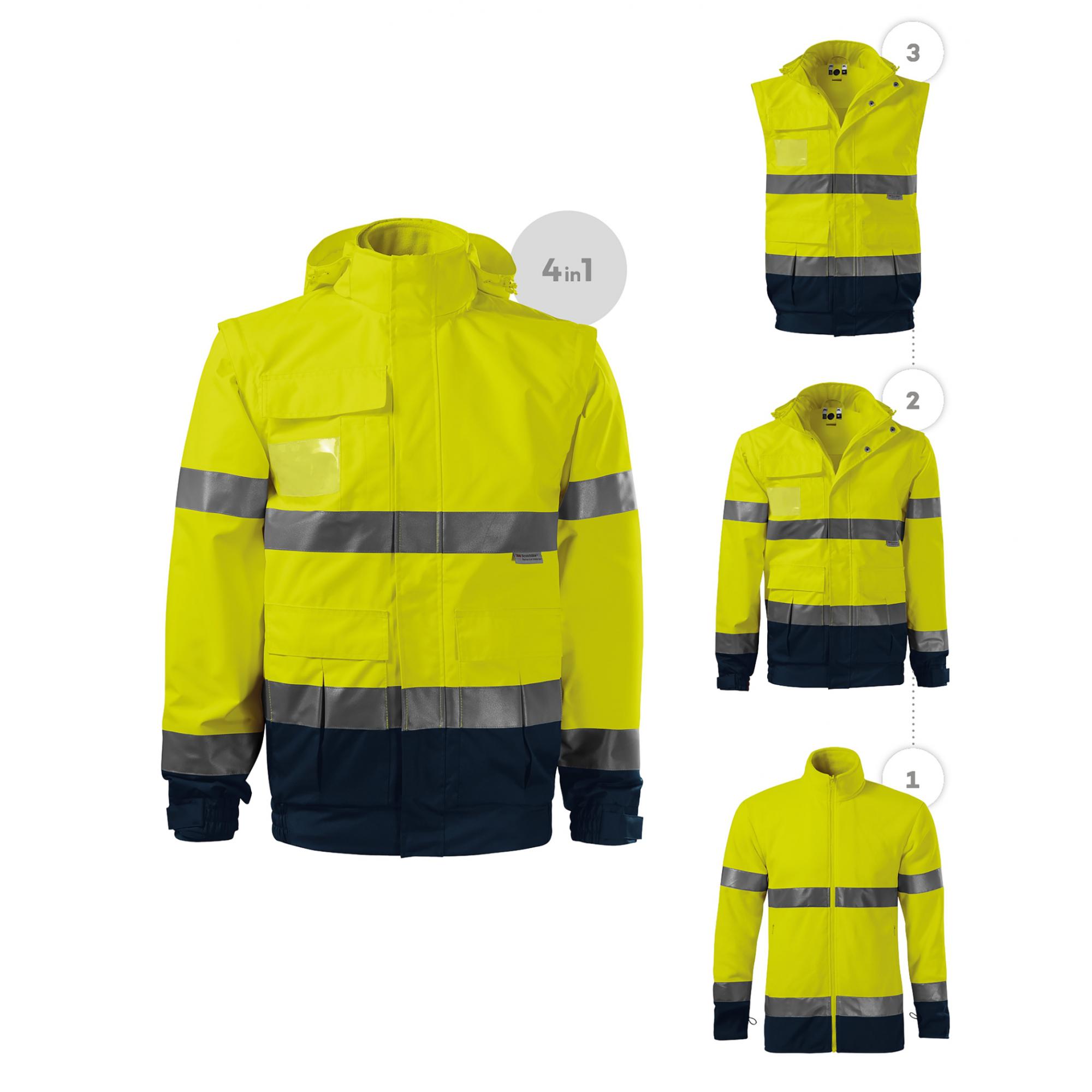 Jachetă unisex HV Guard 4 in 1 5V2 Galben XXL