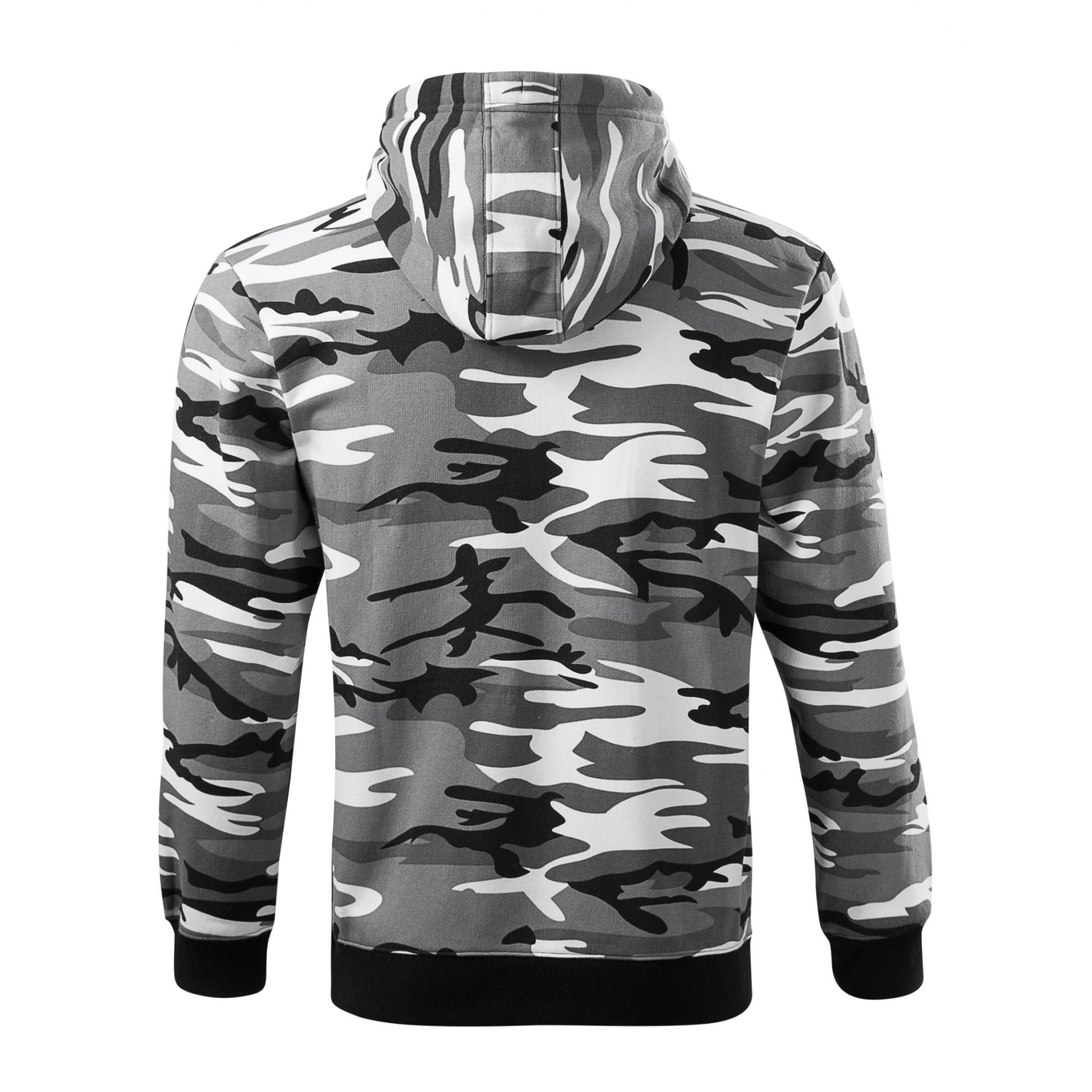 Hanorac pentru bărbaţi Camo Zipper C19 Camuflaj gri XXL