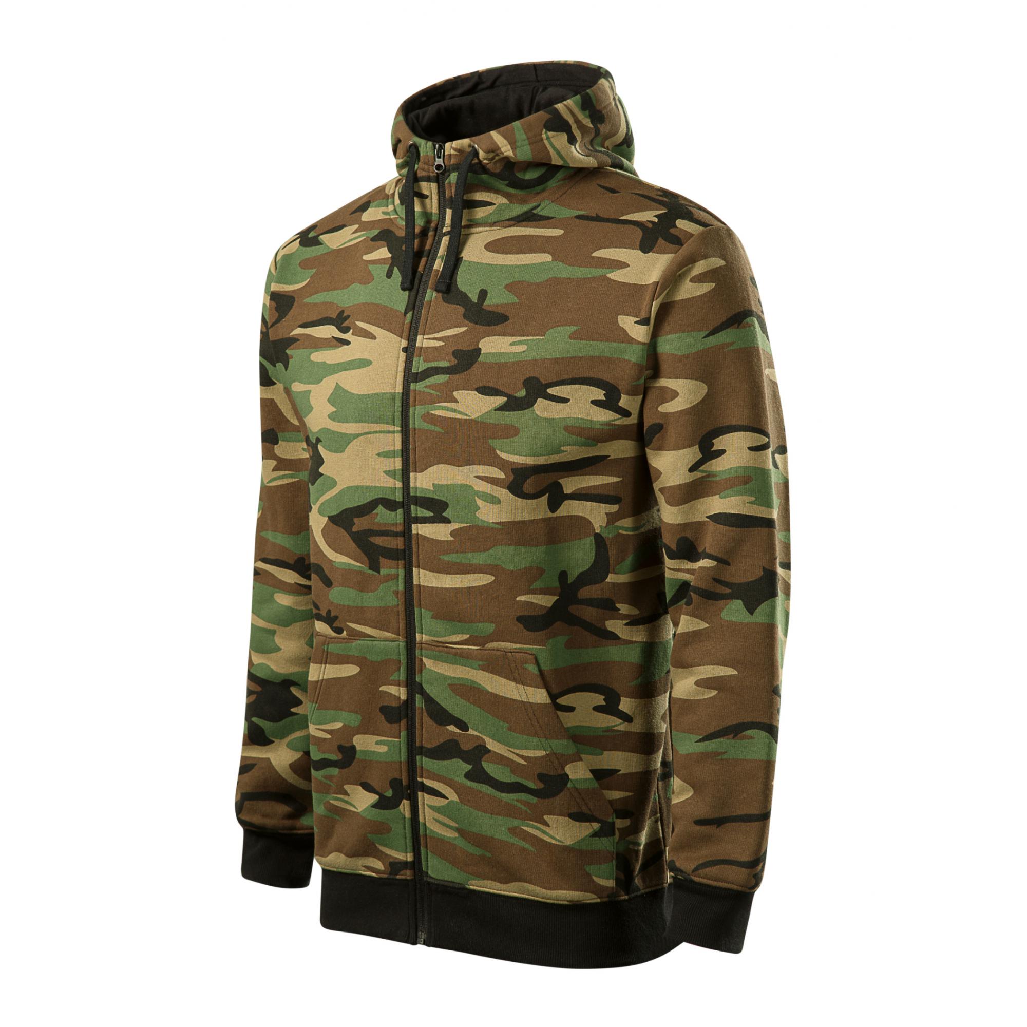 Hanorac pentru bărbaţi Camo Zipper C19 Camuflaj maro