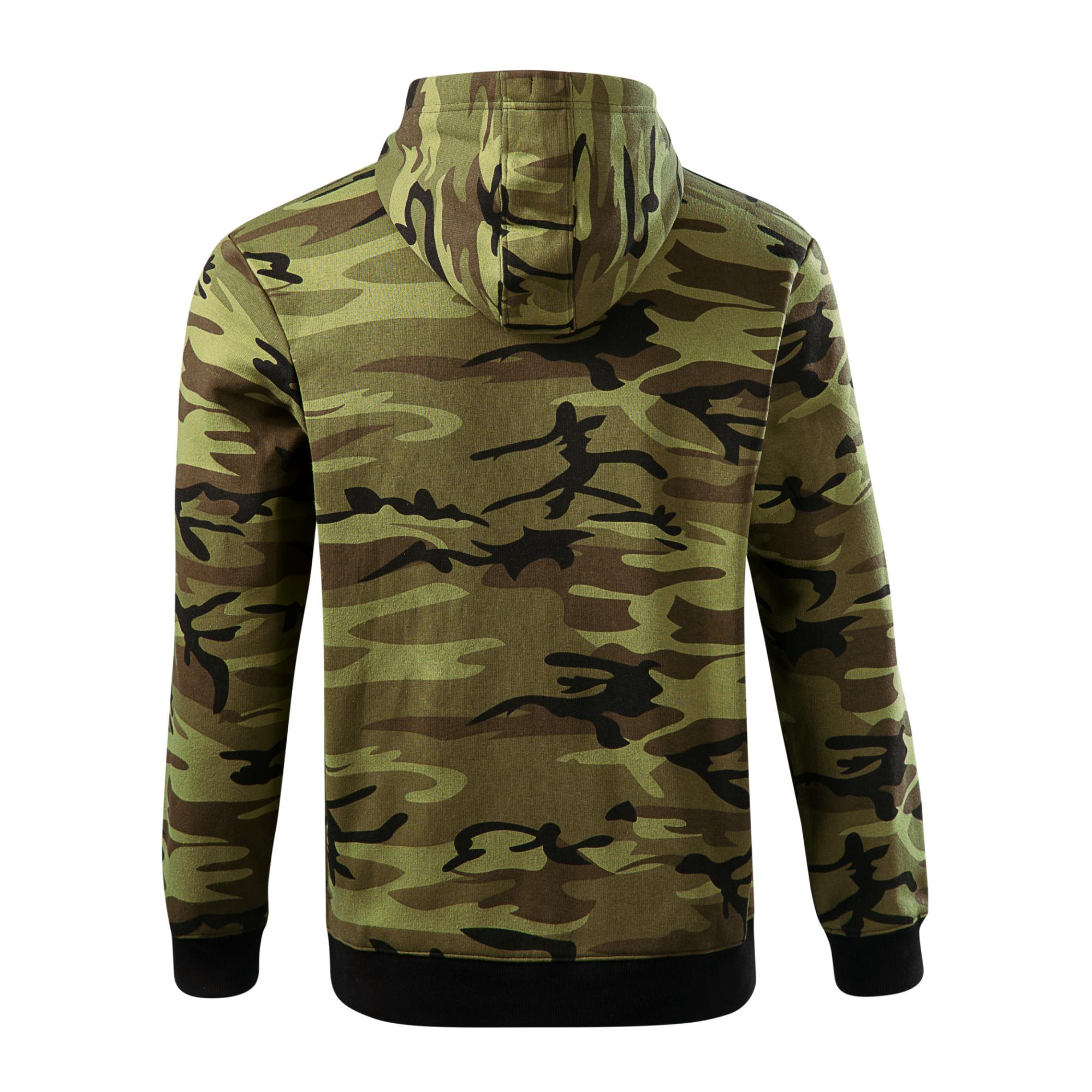 Hanorac pentru bărbaţi Camo Zipper C19 Camuflaj verde L