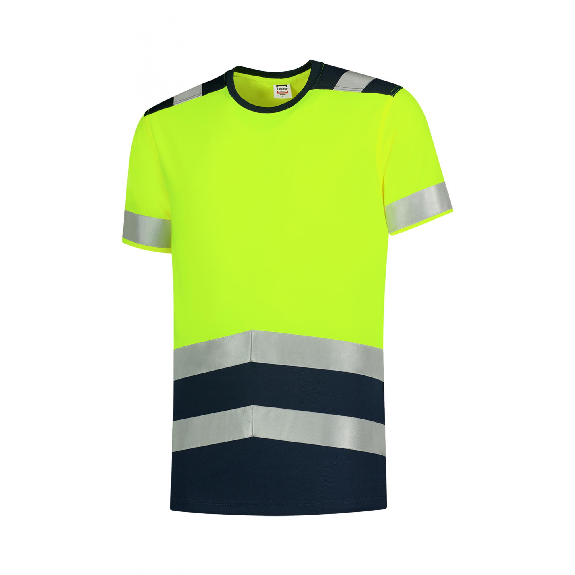 Tricou unisex T-Shirt High Vis Bicolor T01 Galben S