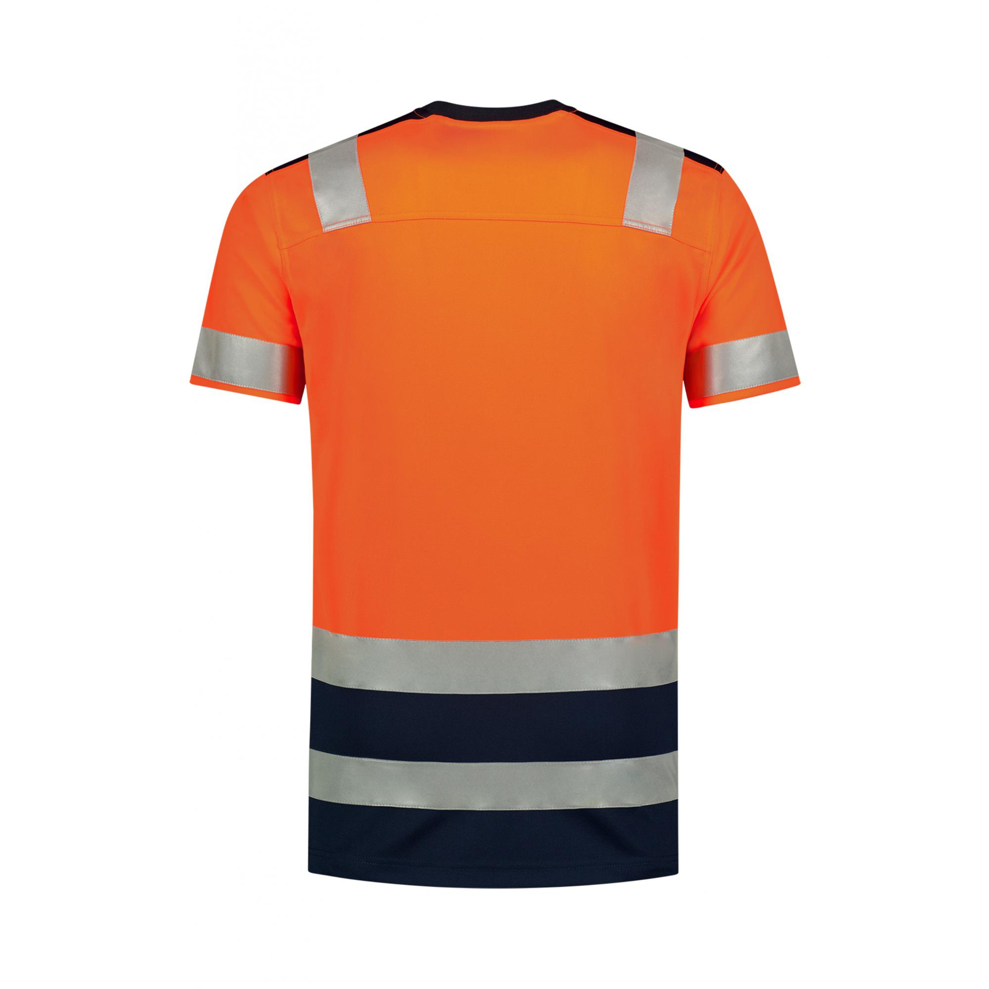 Tricou unisex T-Shirt High Vis Bicolor T01 Portocaliu M