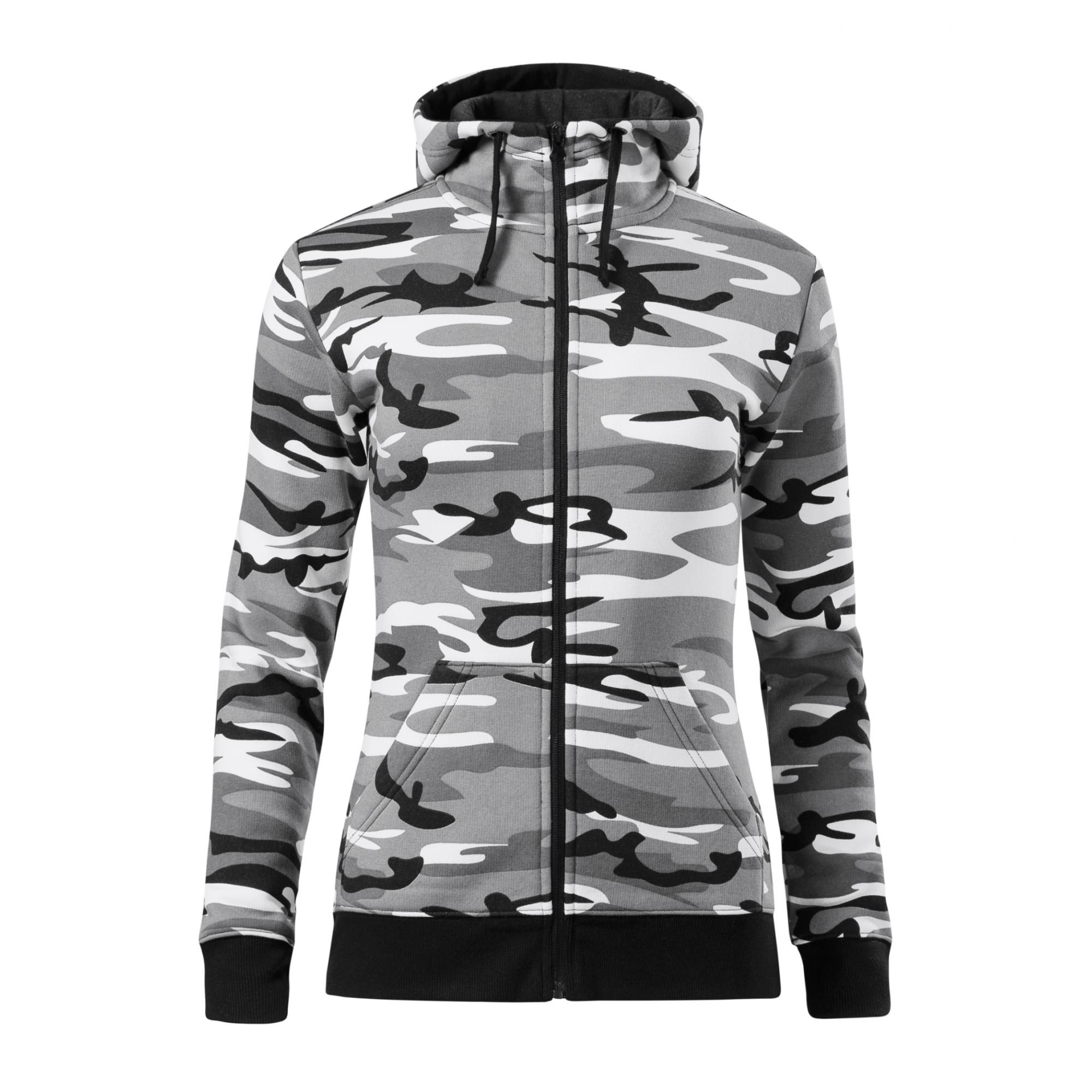 Hanorac pentru damă Camo Zipper C20 Camuflaj gri XXL