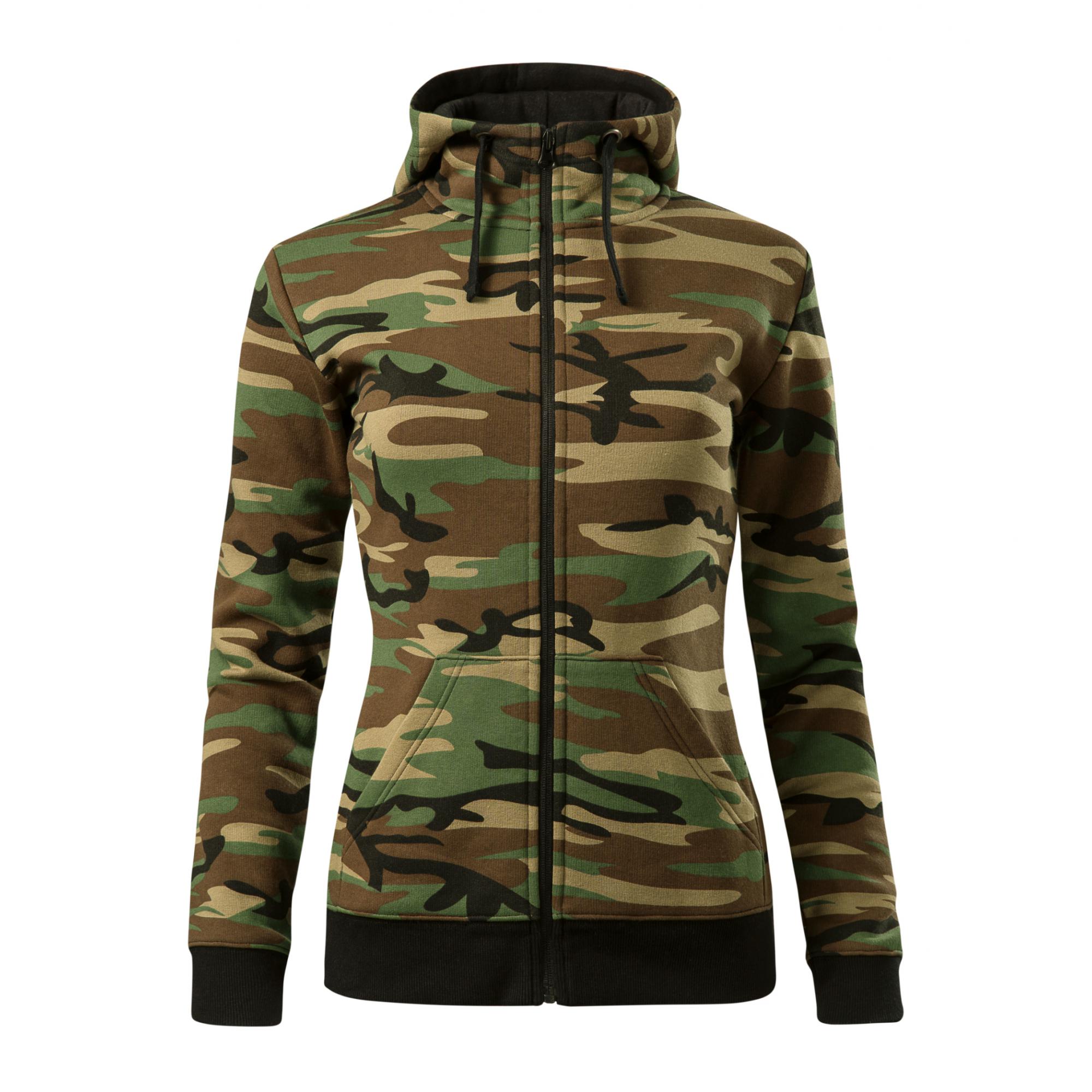 Hanorac pentru damă Camo Zipper C20 Camuflaj maro L