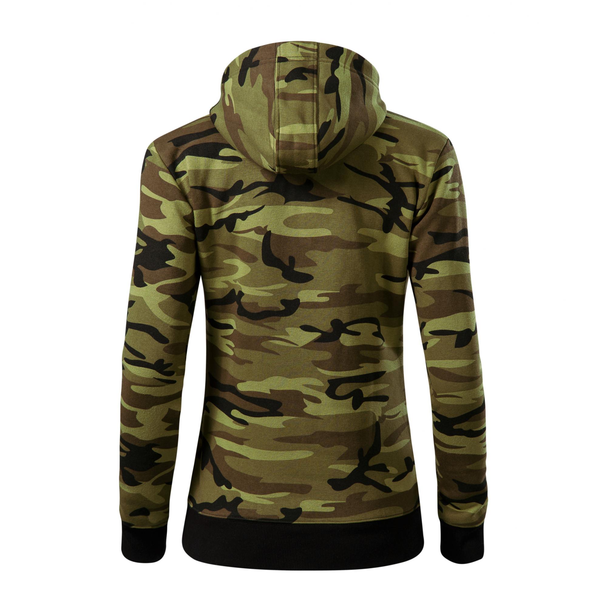 Hanorac pentru damă Camo Zipper C20 Camuflaj verde L