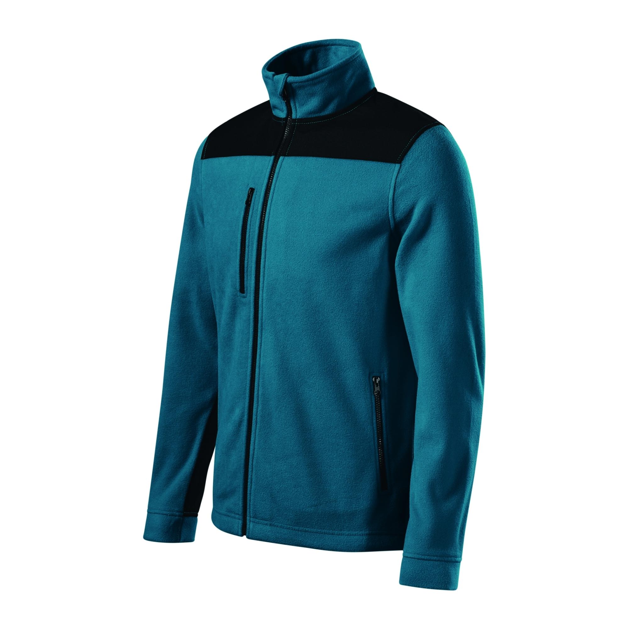 Jachetă fleece unisex Effect 530 albastru petrol 93 (brand label)