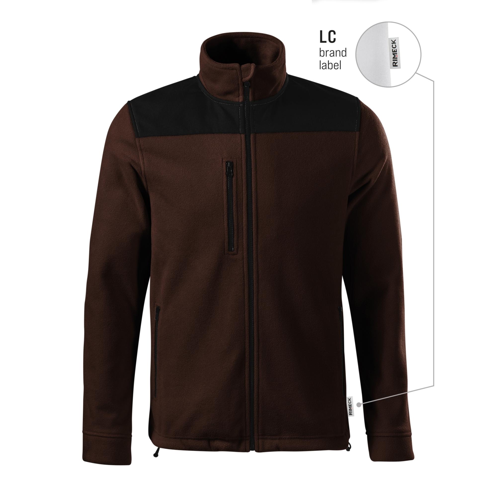 Jachetă fleece unisex Effect 530 cafea 27 (brand label) L
