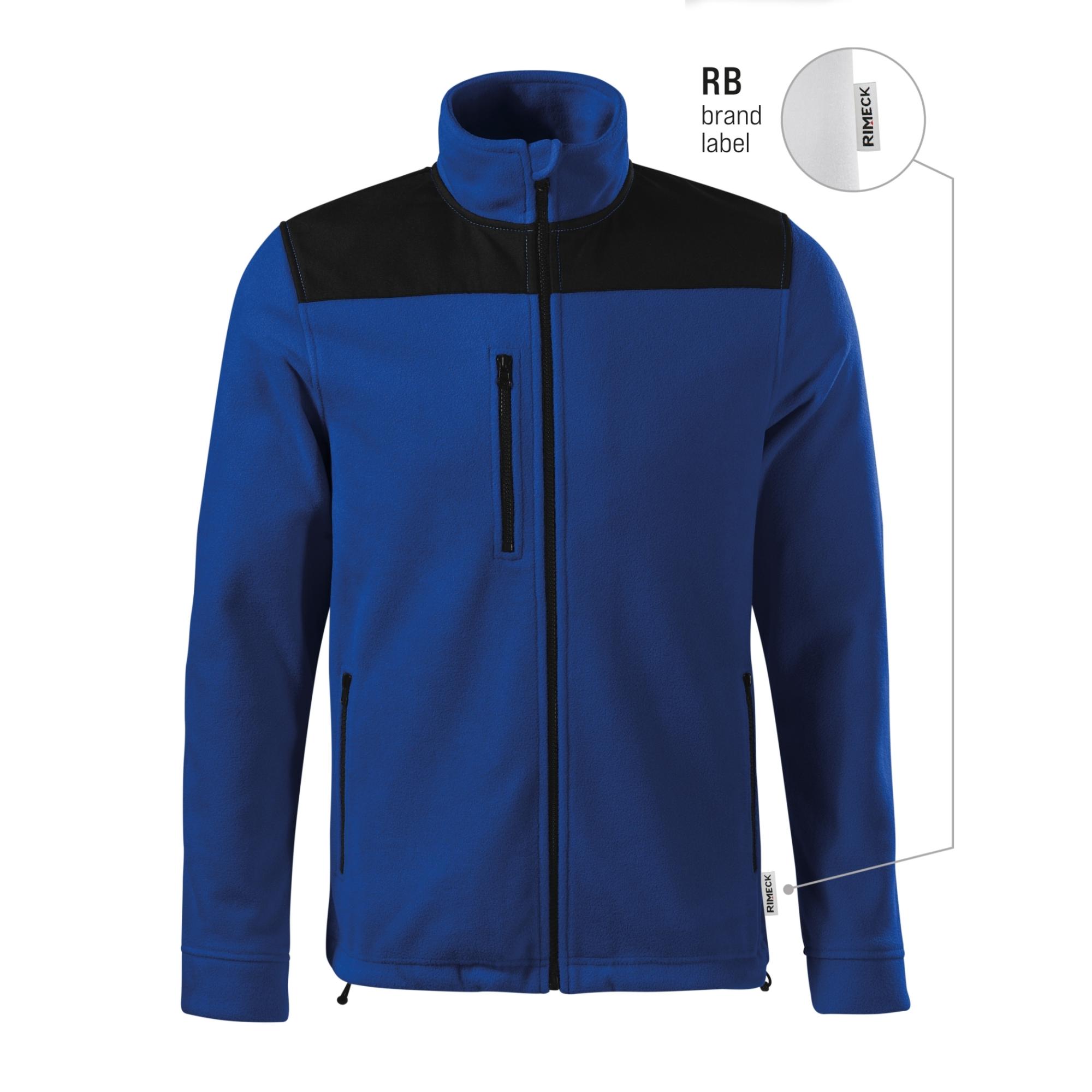 Jachetă fleece unisex Effect 530 albastru regal 05 (brand label) XL