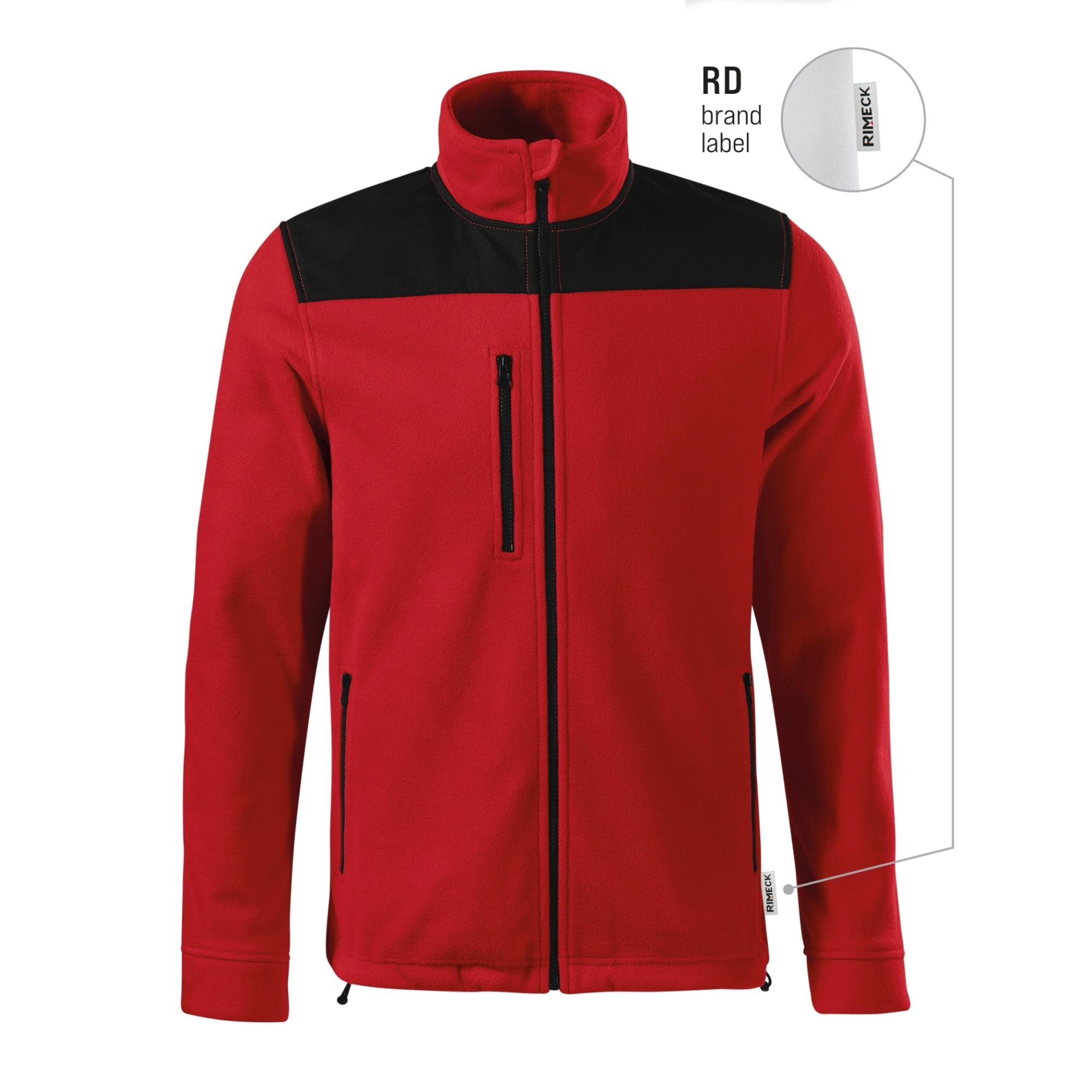 Jachetă fleece unisex Effect 530 roşu 07 (brand label) S