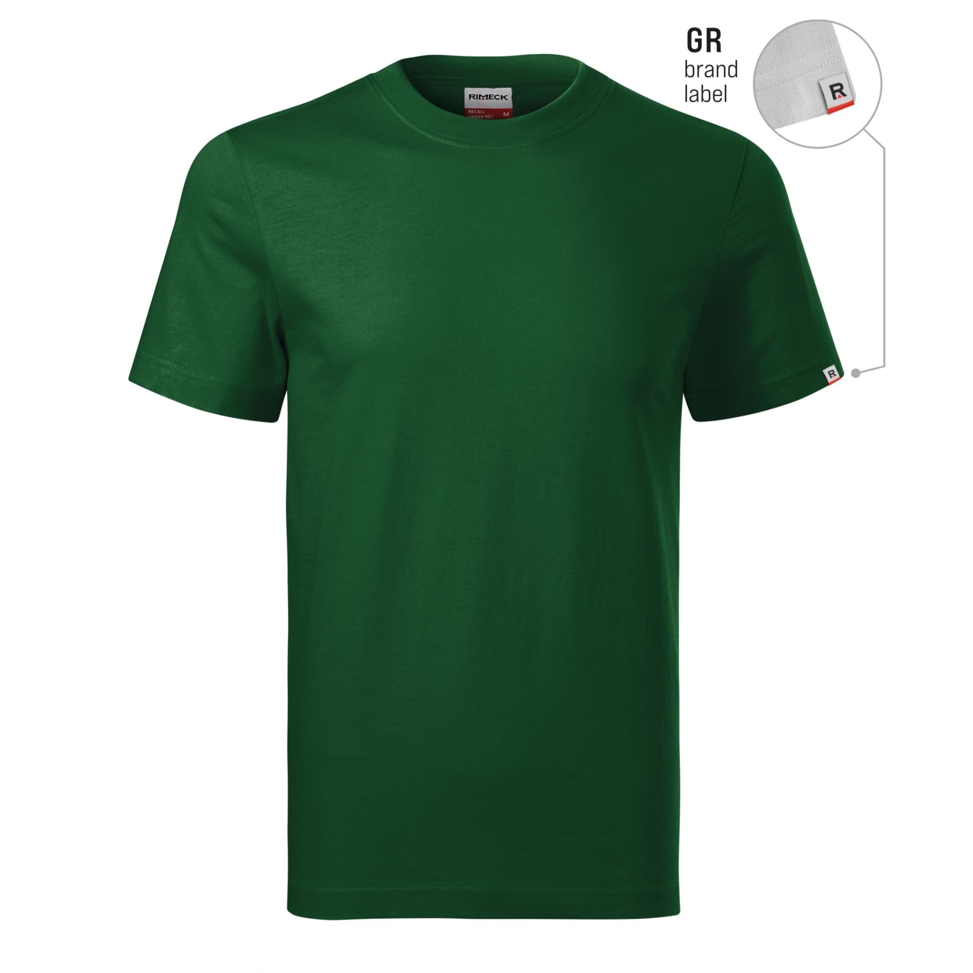 Tricou unisex Recall R07 verde sticlă 06 (brand label) 4XL