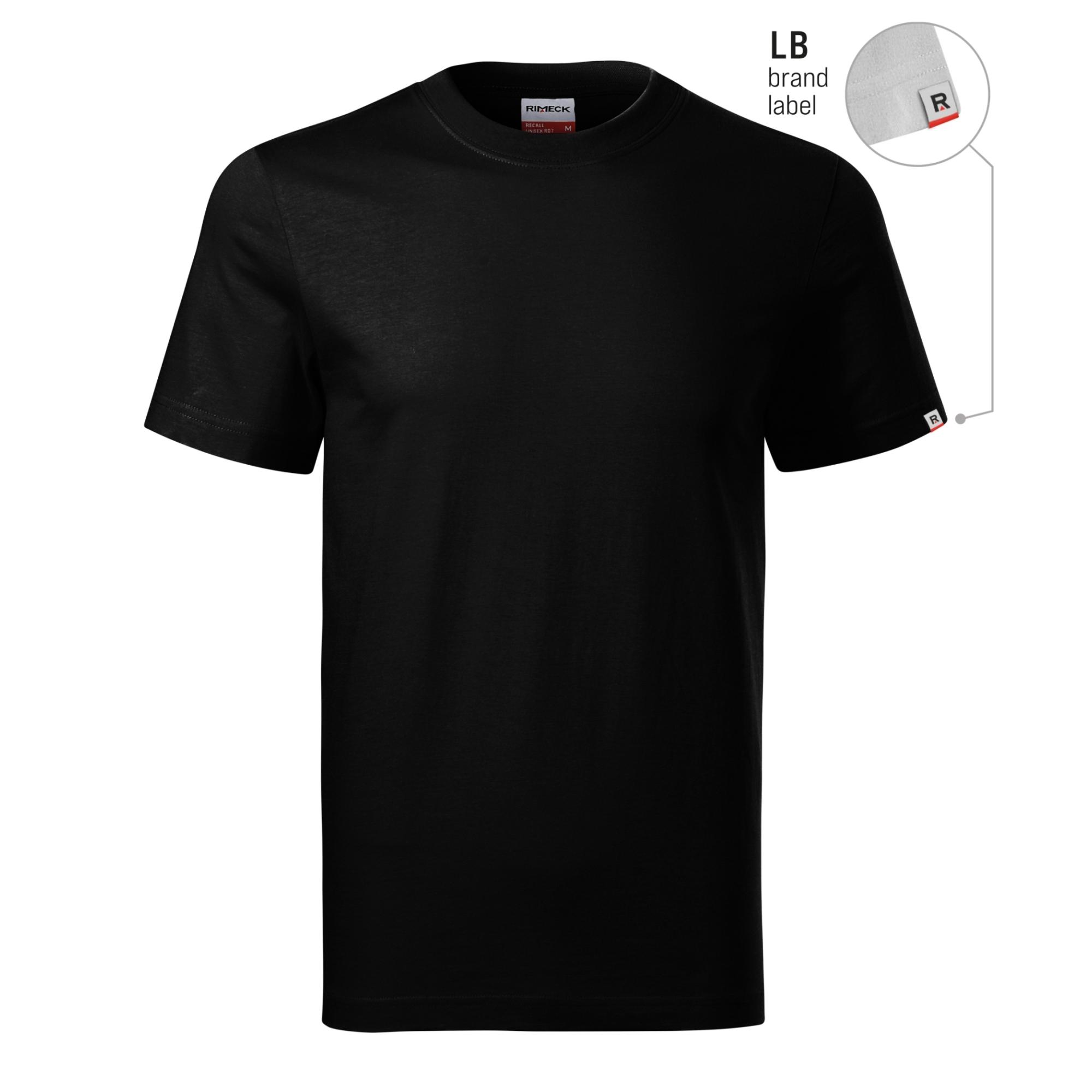 Tricou unisex Recall R07 negru 01 (brand label) L