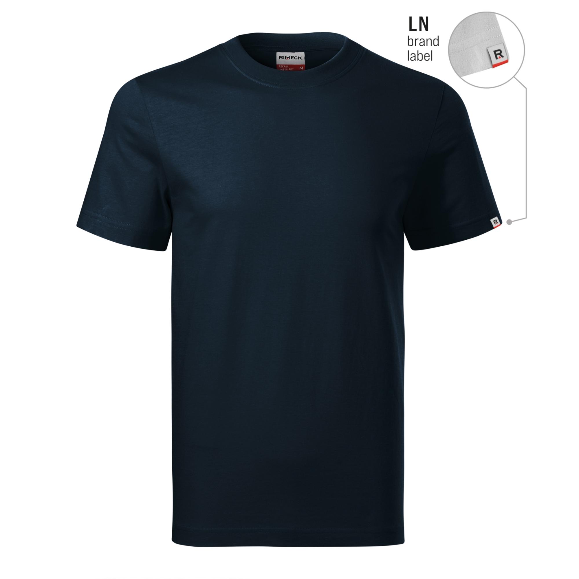 Tricou unisex Recall R07 albastru marin 02 (brand label) M