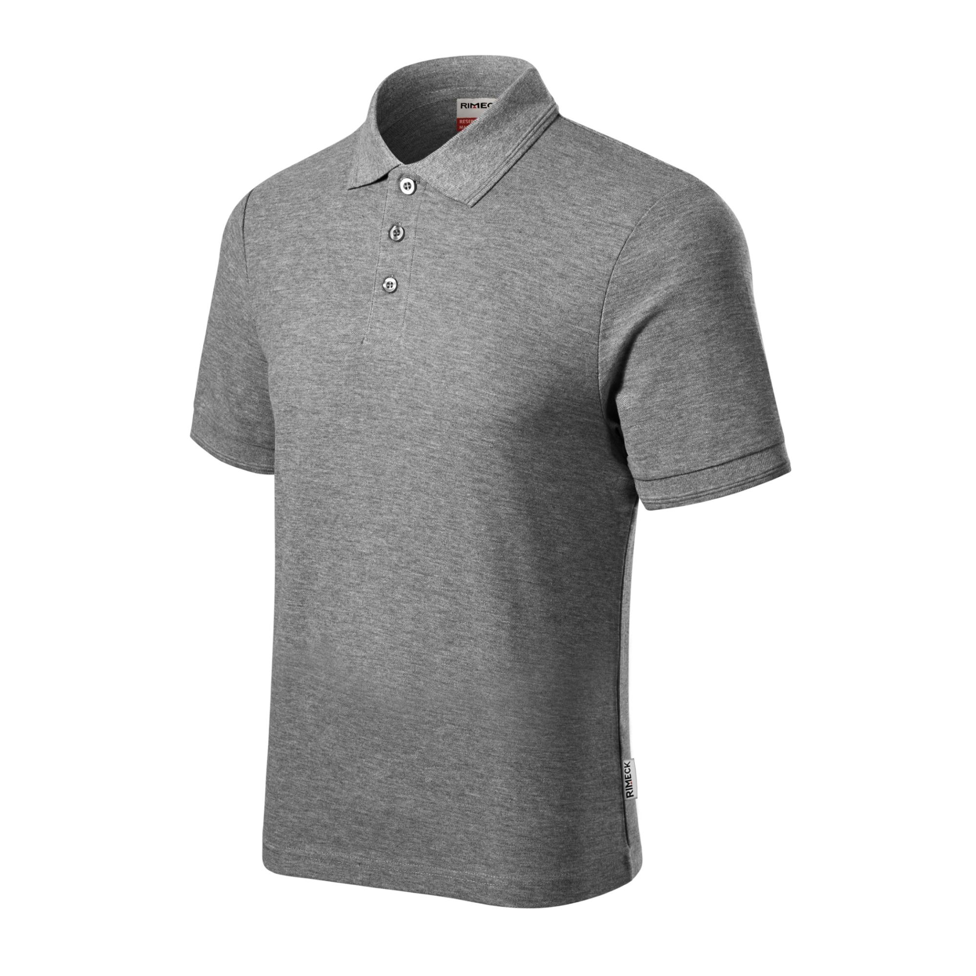 Tricou polo pentru bărbaţi Reserve R22 gri închis 12 (brand label)