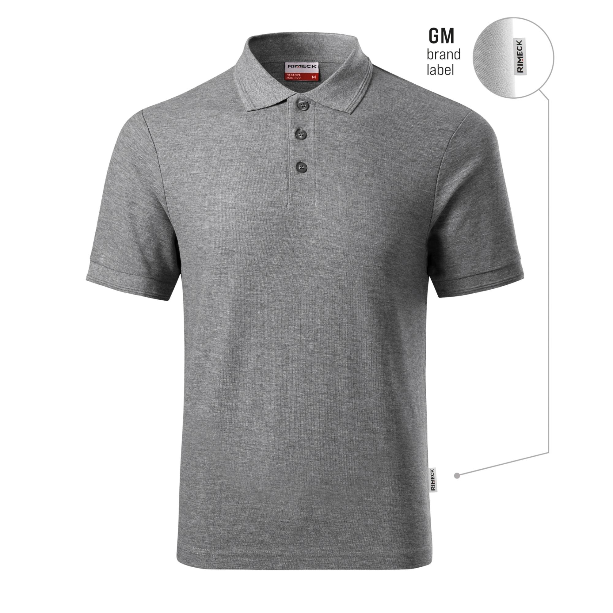 Tricou polo pentru bărbaţi Reserve R22 gri închis 12 (brand label) XXL