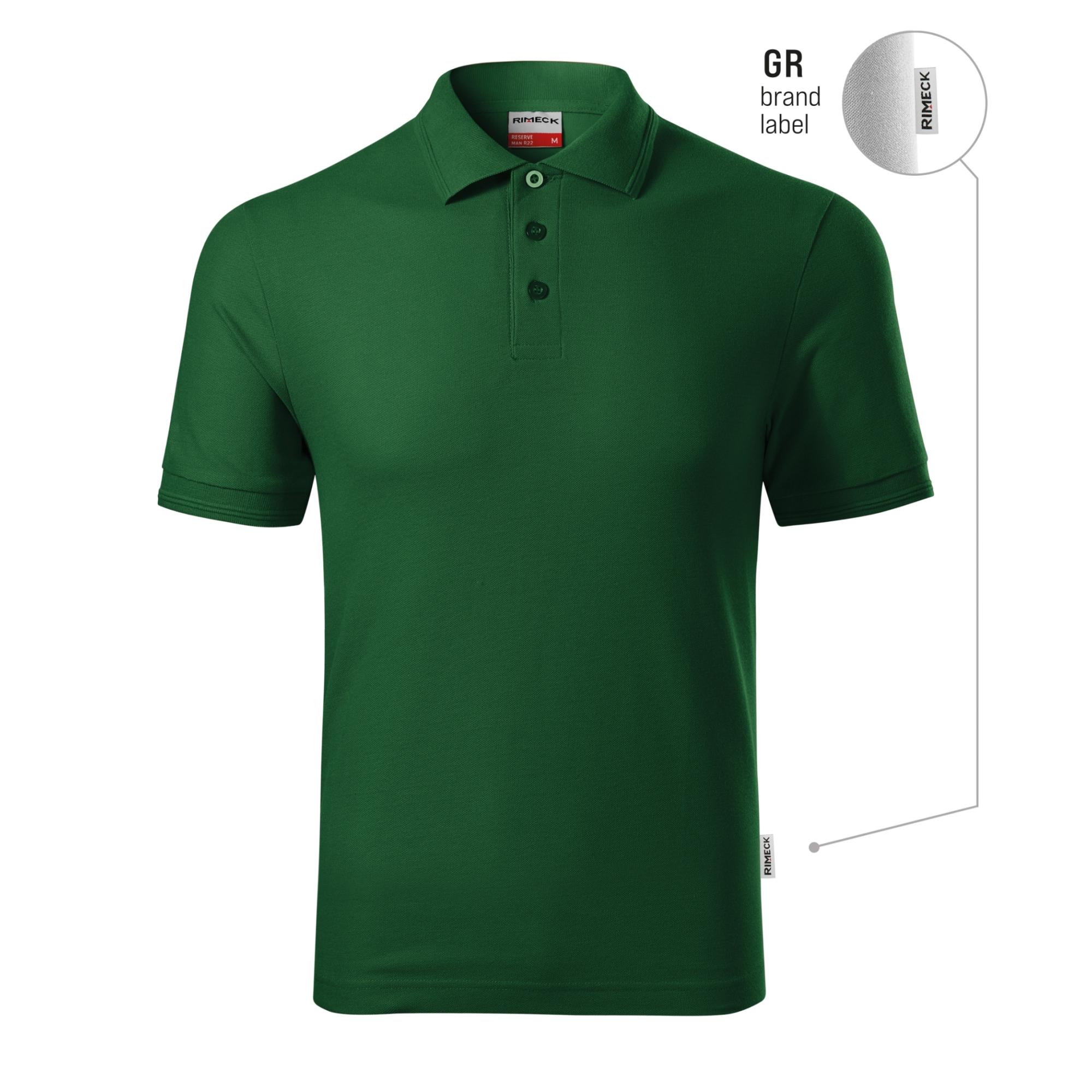 Tricou polo pentru bărbaţi Reserve R22 verde sticlă 06 (brand label) XL