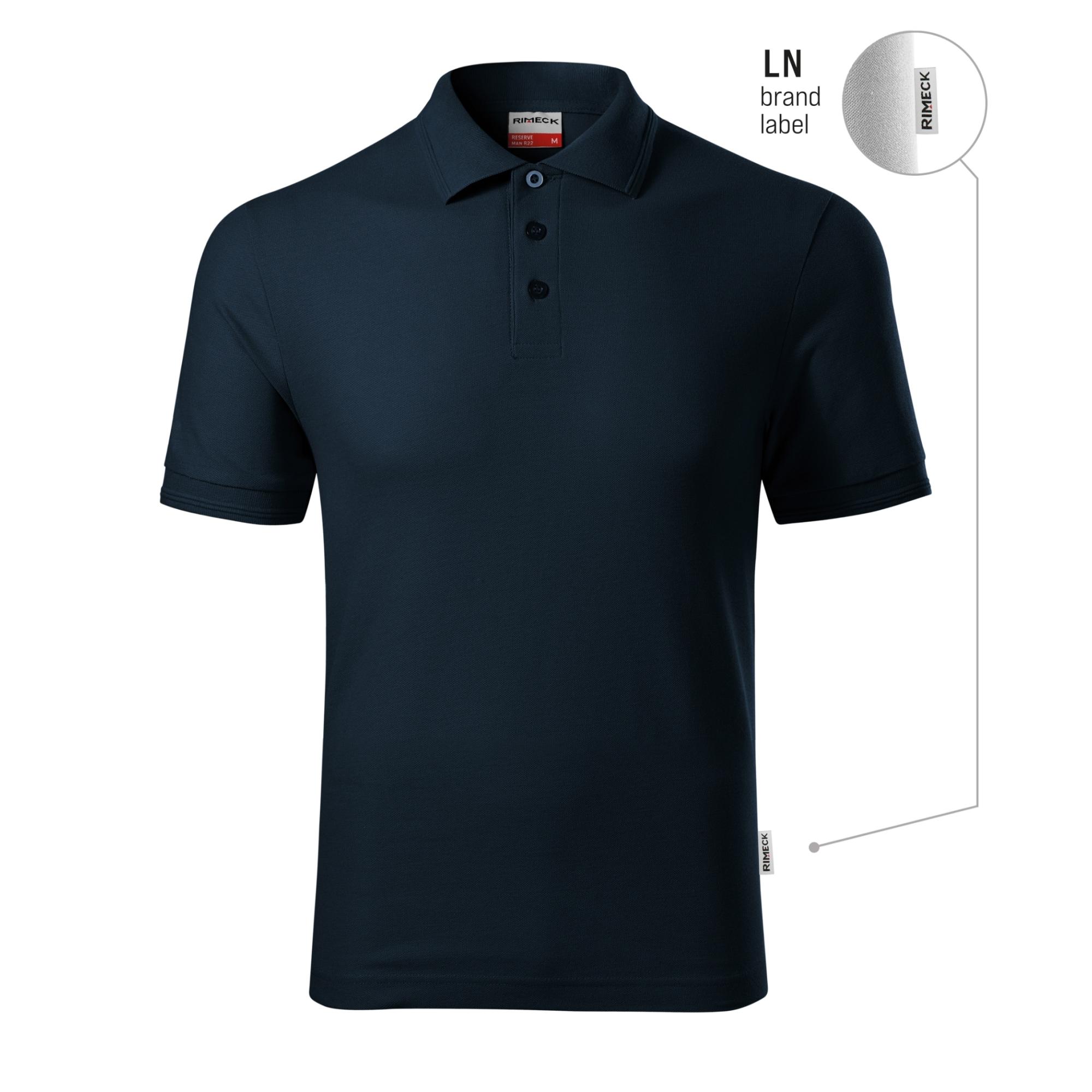 Tricou polo pentru bărbaţi Reserve R22 albastru marin 02 (brand label) S