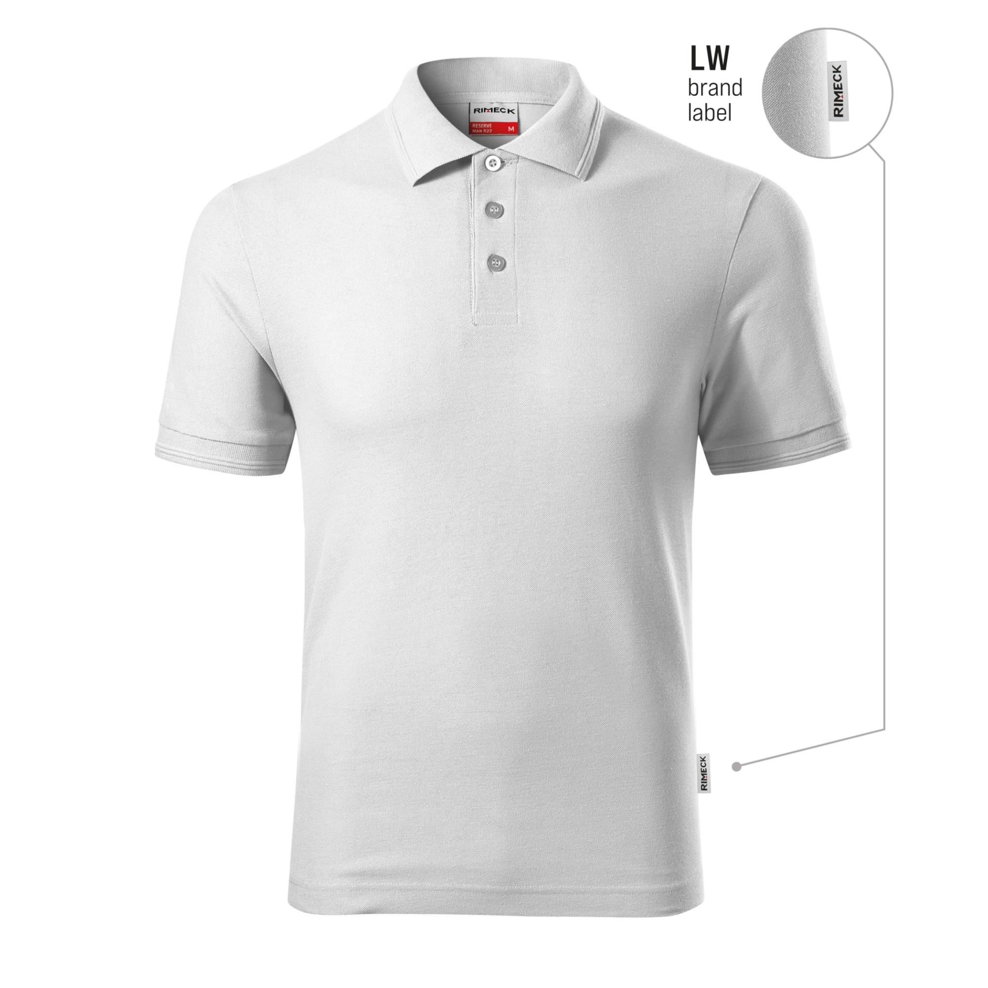 Tricou polo pentru bărbaţi Reserve R22 alb 00 (brand label) XXL