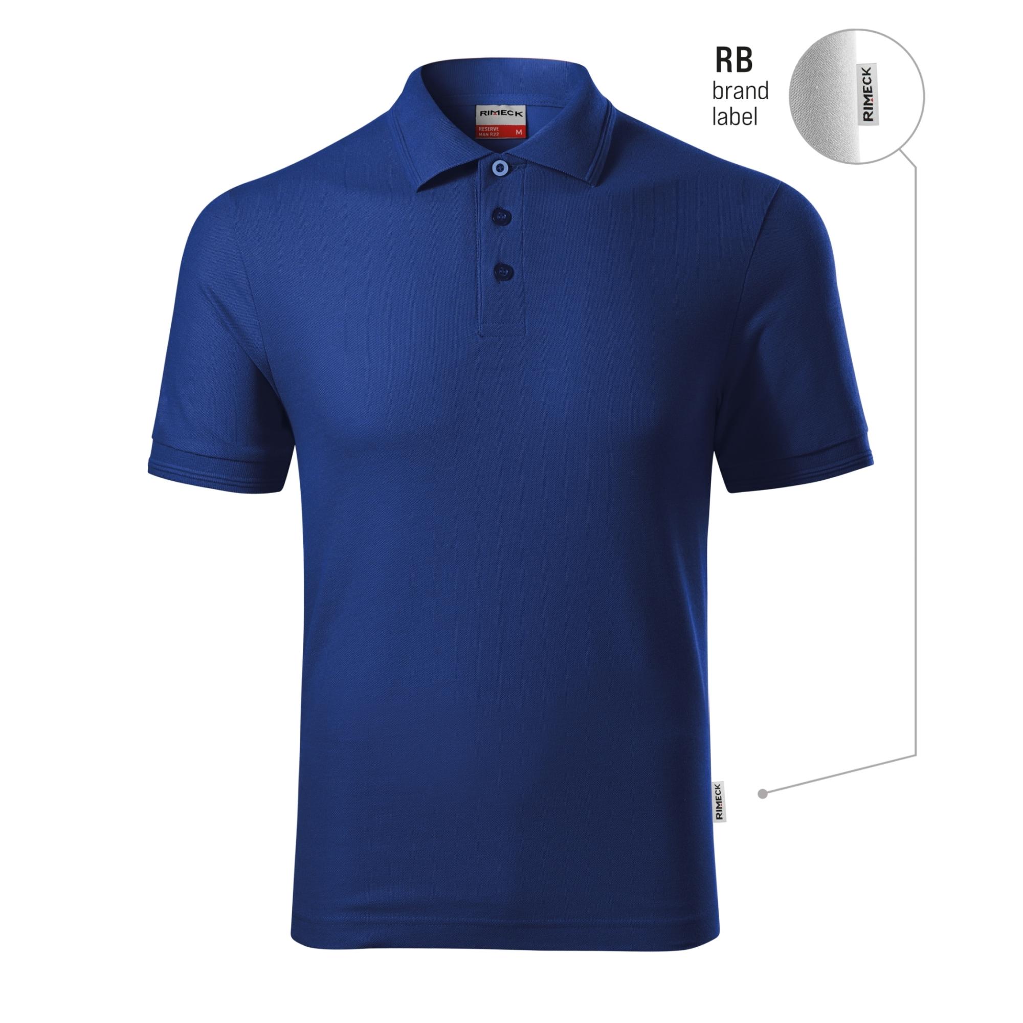 Tricou polo pentru bărbaţi Reserve R22 albastru regal 05 (brand label) XL