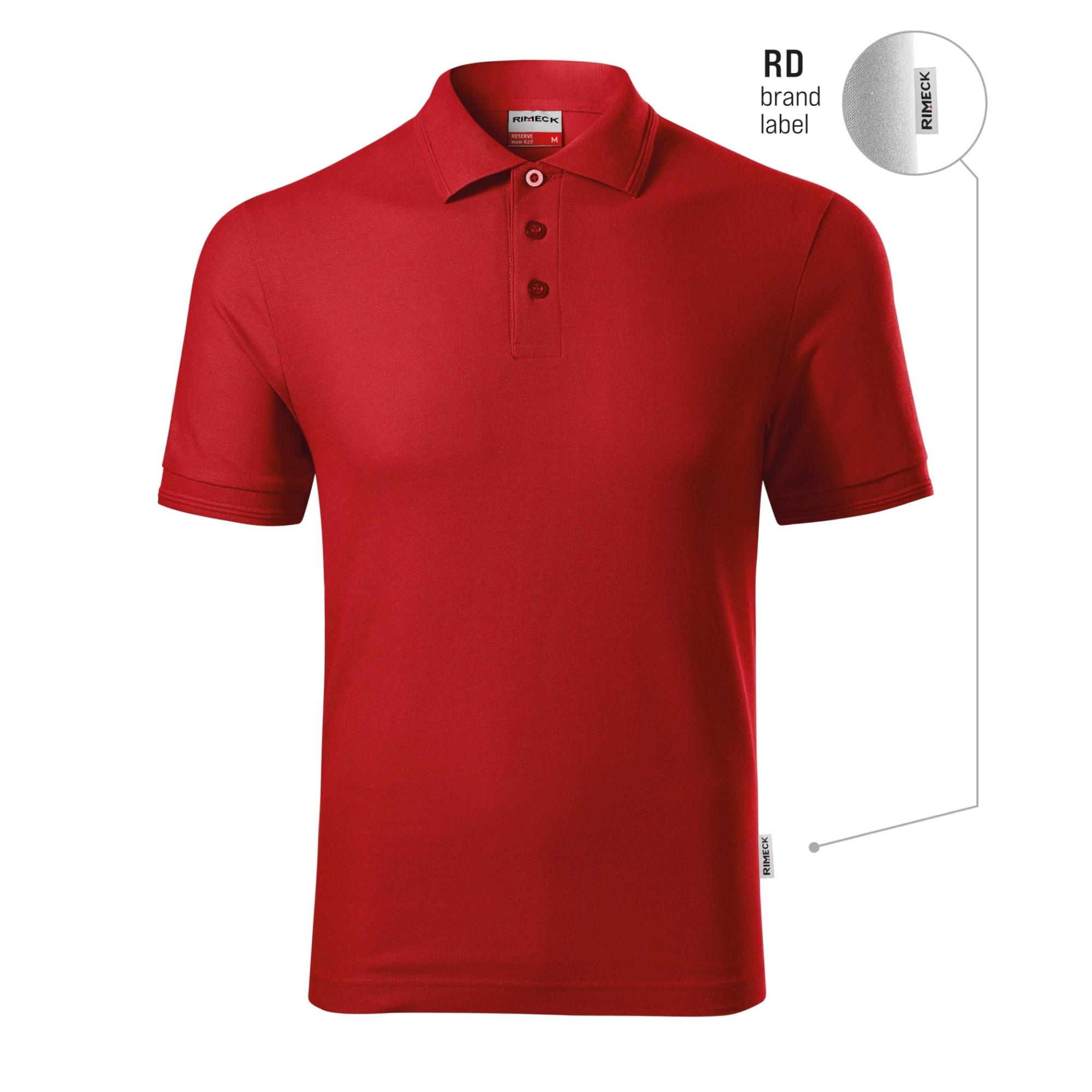 Tricou polo pentru bărbaţi Reserve R22 roşu 07 (brand label) XL