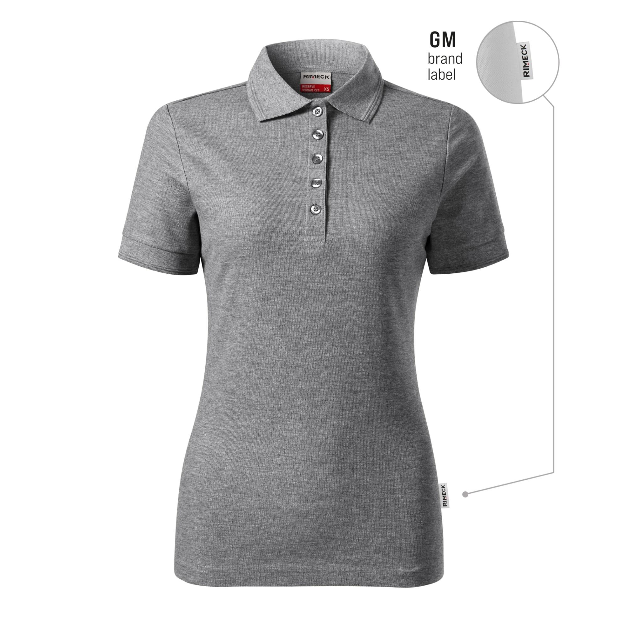 Tricou polo pentru damă Reserve R23 gri închis 12 (brand label) L