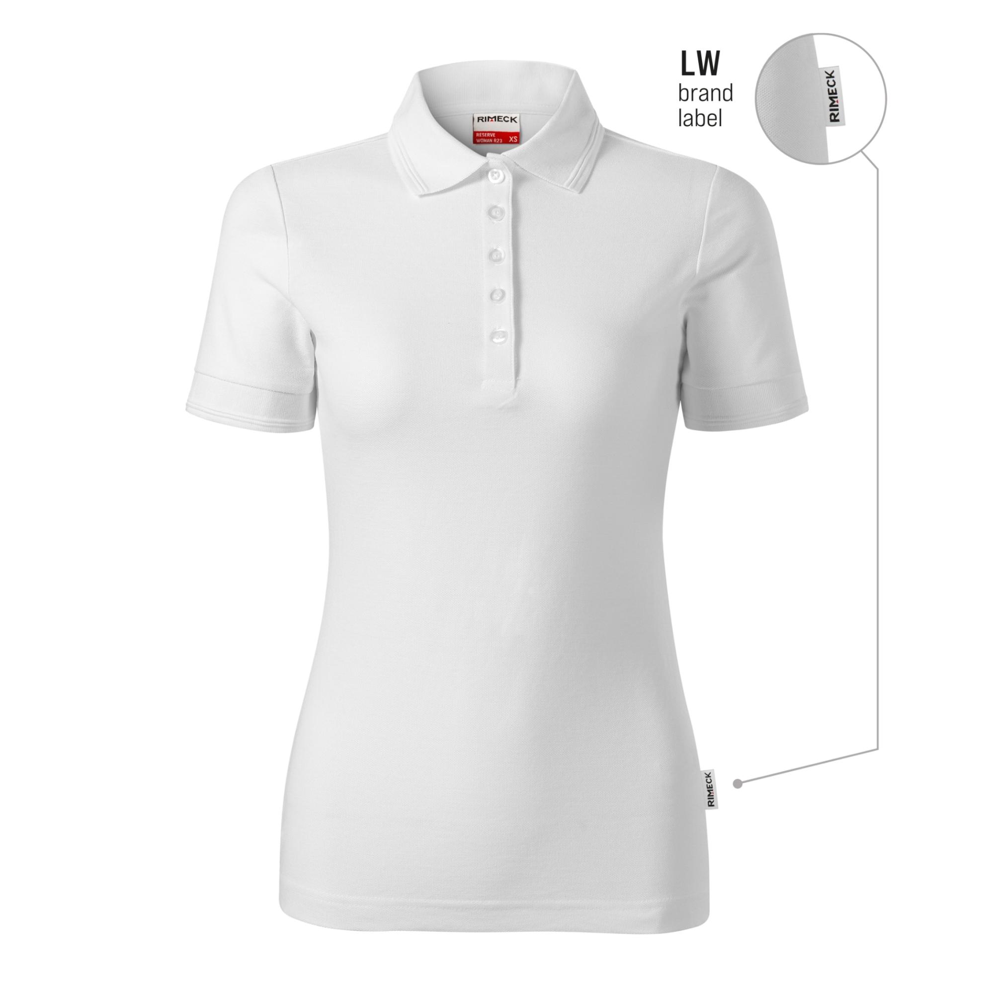 Tricou polo pentru damă Reserve R23 alb 00 (brand label) M