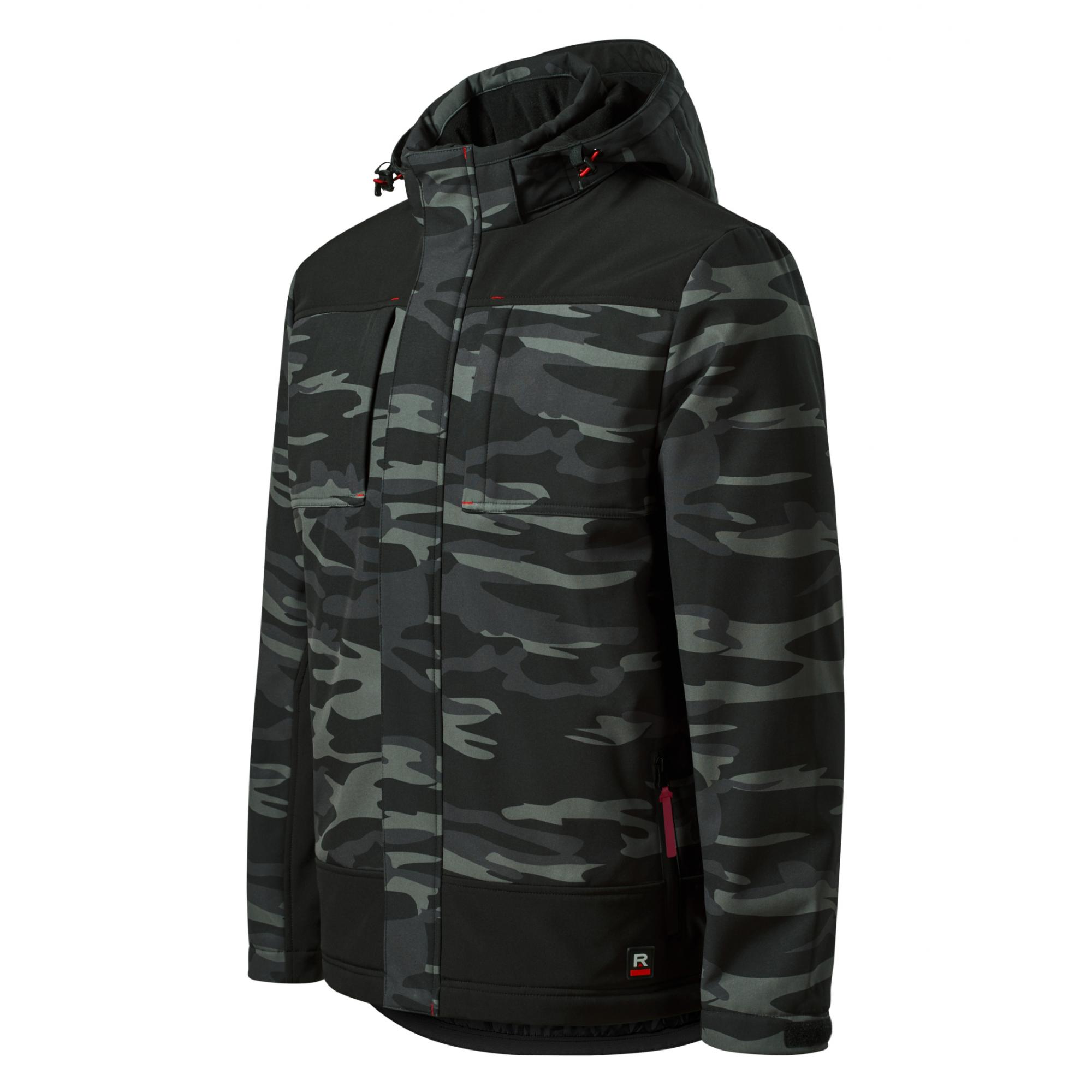 Jachetă softshell de iarnă pentru bărbaţi Vertex Camo W56 camouflage dark gray S