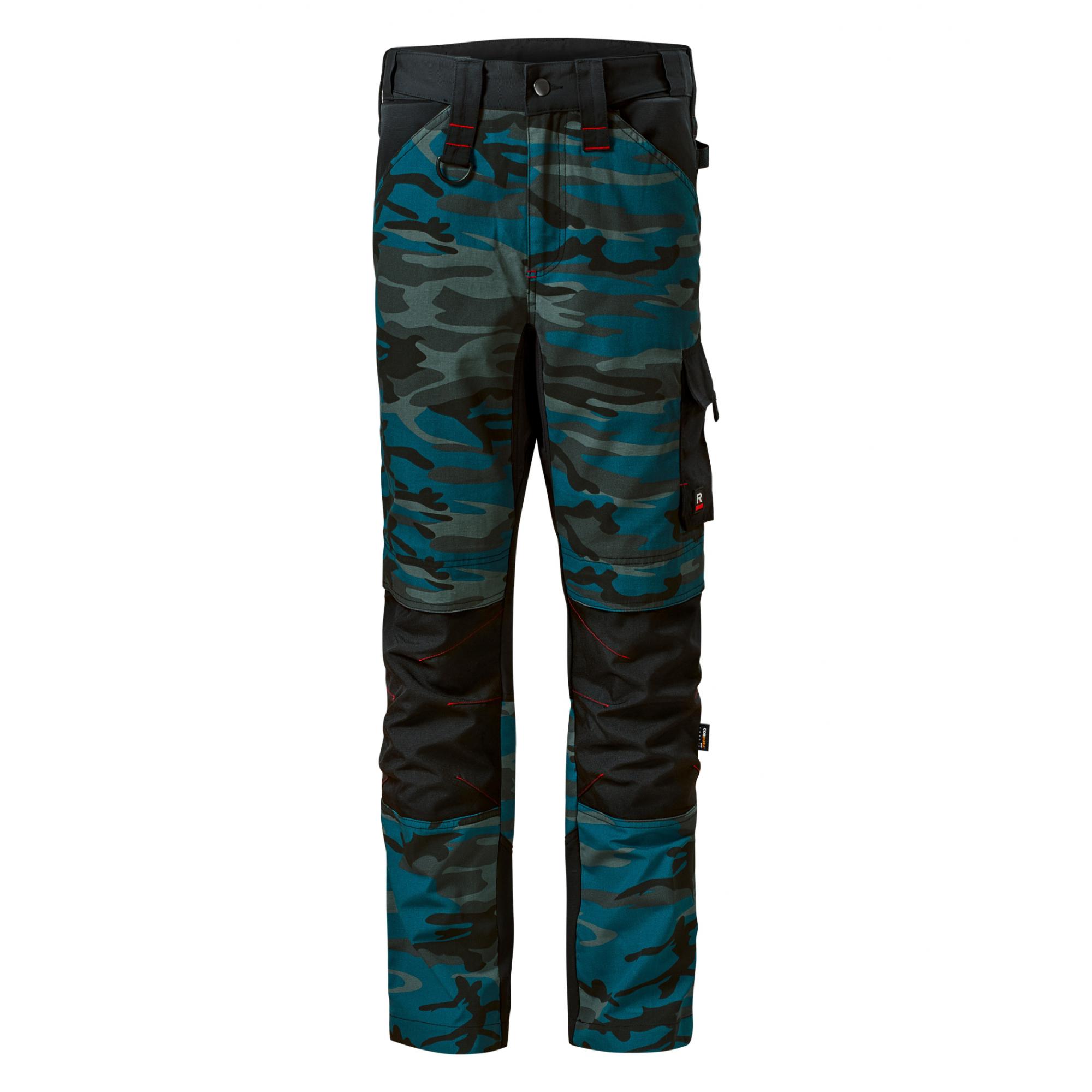 Pantaloni de lucru pentru bărbaţi Vertex Camo W09 camouflage petrol 58