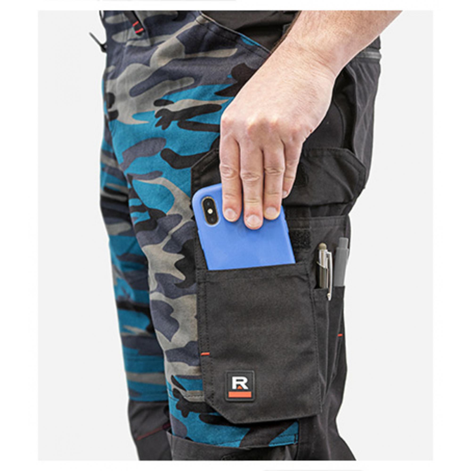 Pantaloni de lucru pentru bărbaţi Vertex Camo W09 camouflage petrol 58