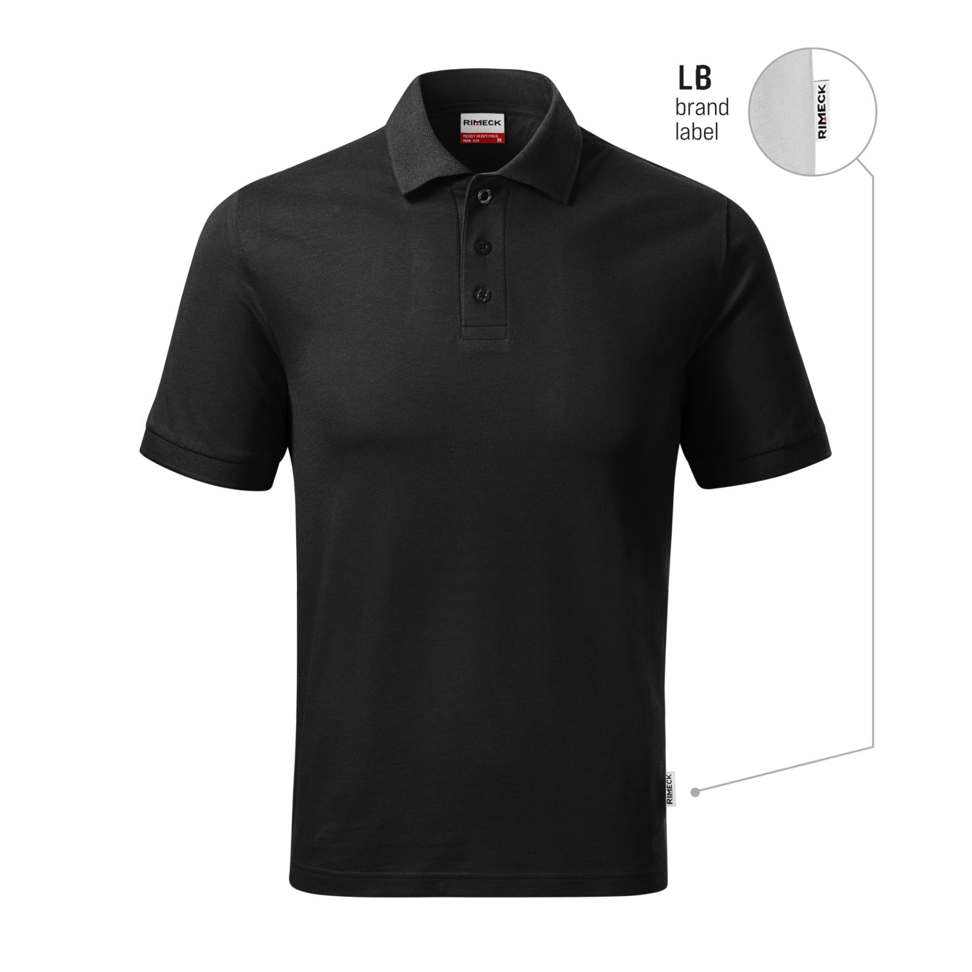 Tricou polo pentru bărbaţi Resist Heavy Polo R20 negru 01 (brand label) 4XL