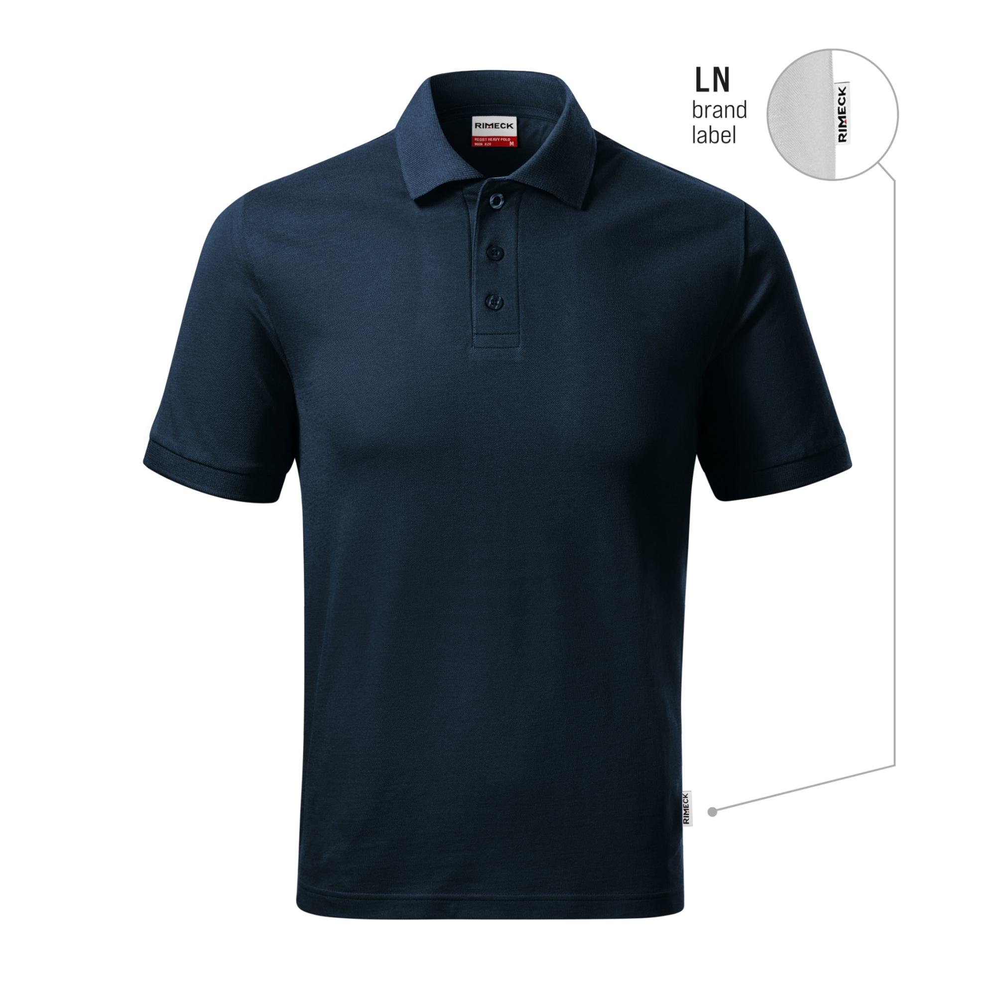 Tricou polo pentru bărbaţi Resist Heavy Polo R20 albastru marin 02 (brand label) 4XL
