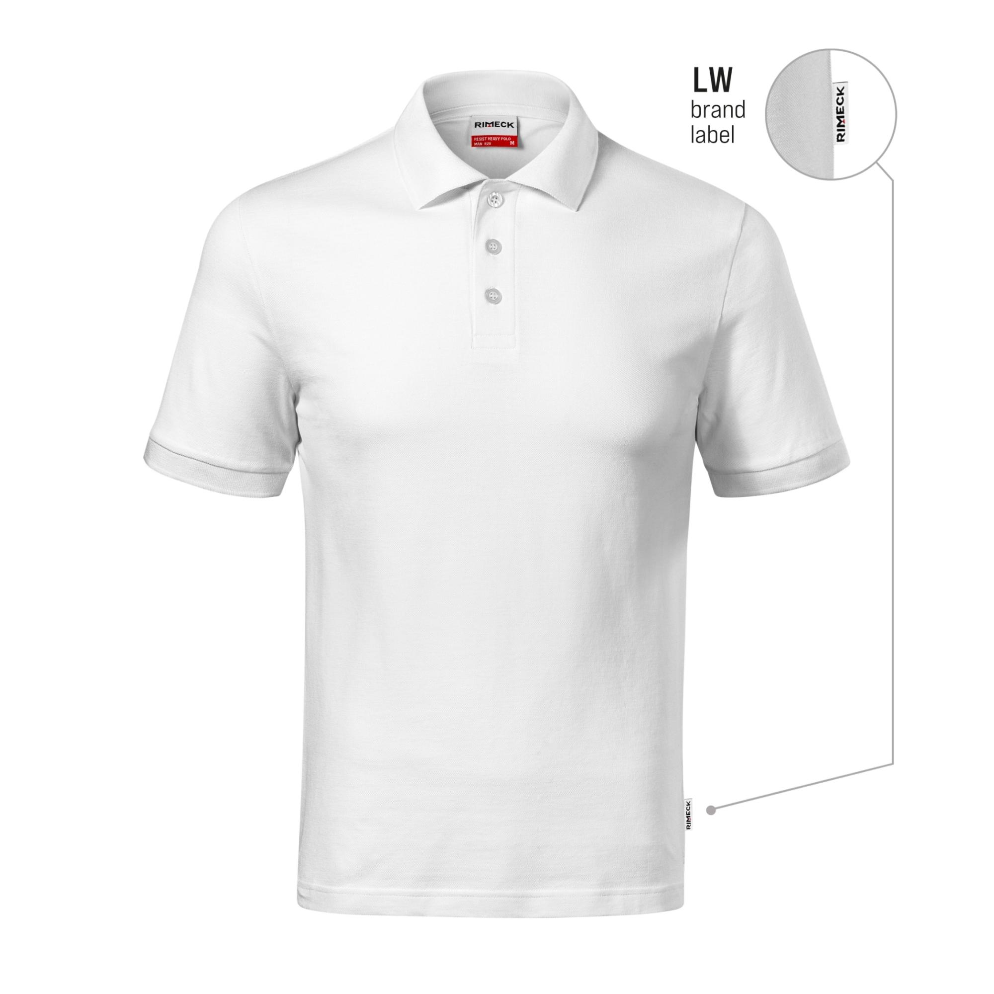 Tricou polo pentru bărbaţi Resist Heavy Polo R20 alb 00 (brand label) L