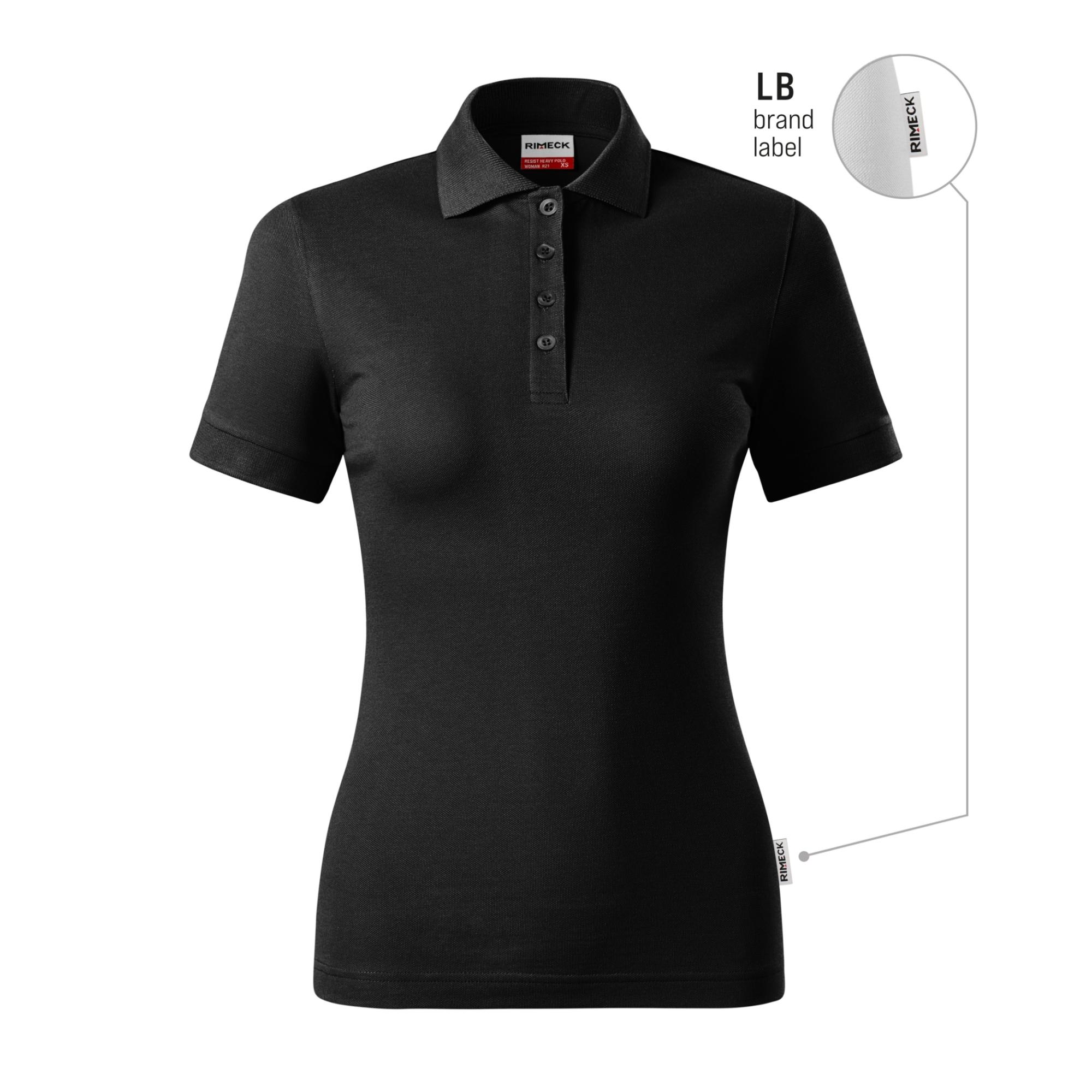Tricou polo pentru damă Resist Heavy Polo R21 negru 01 (brand label) M