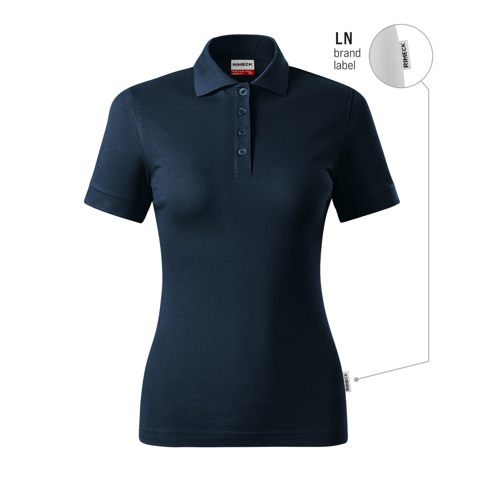 Tricou polo pentru damă Resist Heavy Polo R21 albastru marin 02 (brand label) L